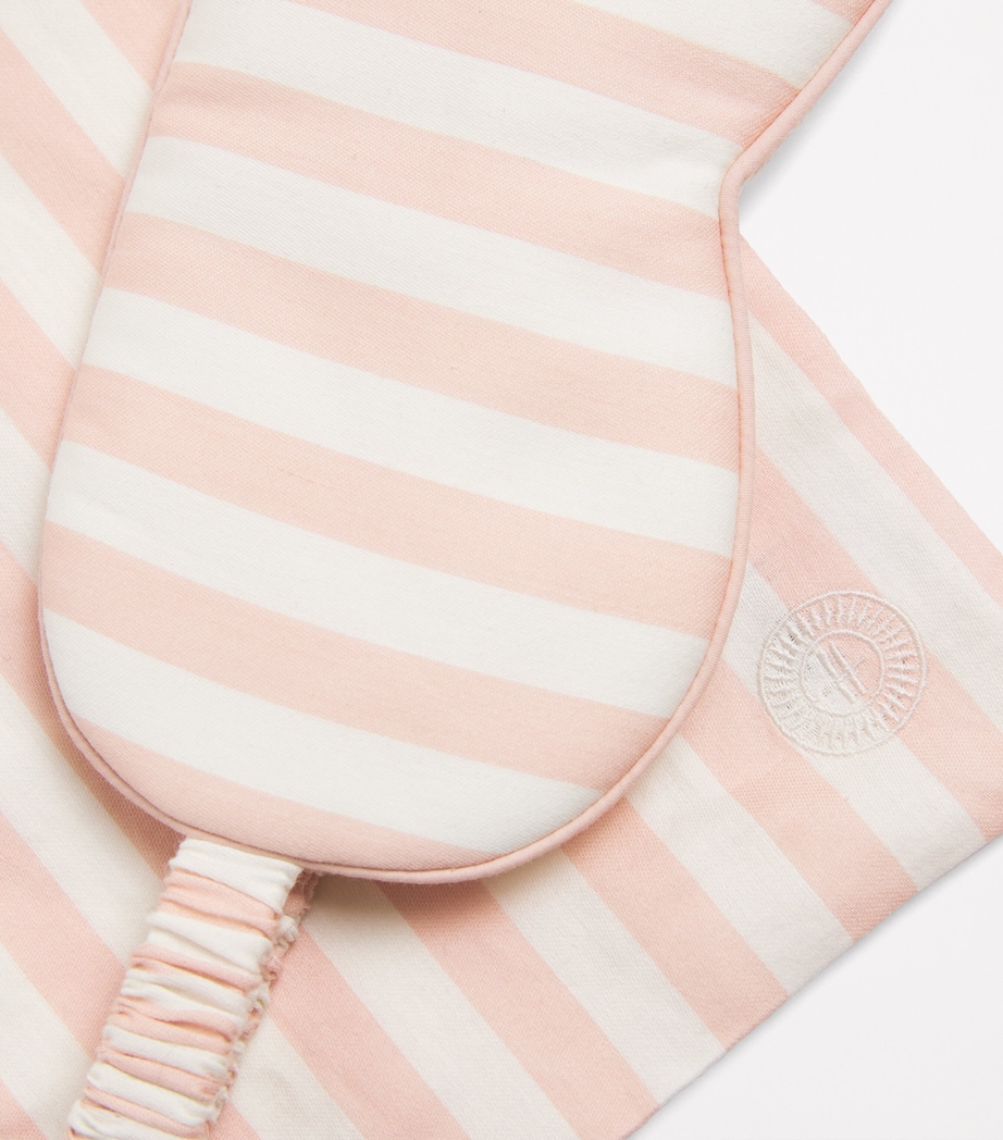 Cotton Stripe Sleep Mask PINK Image 5
