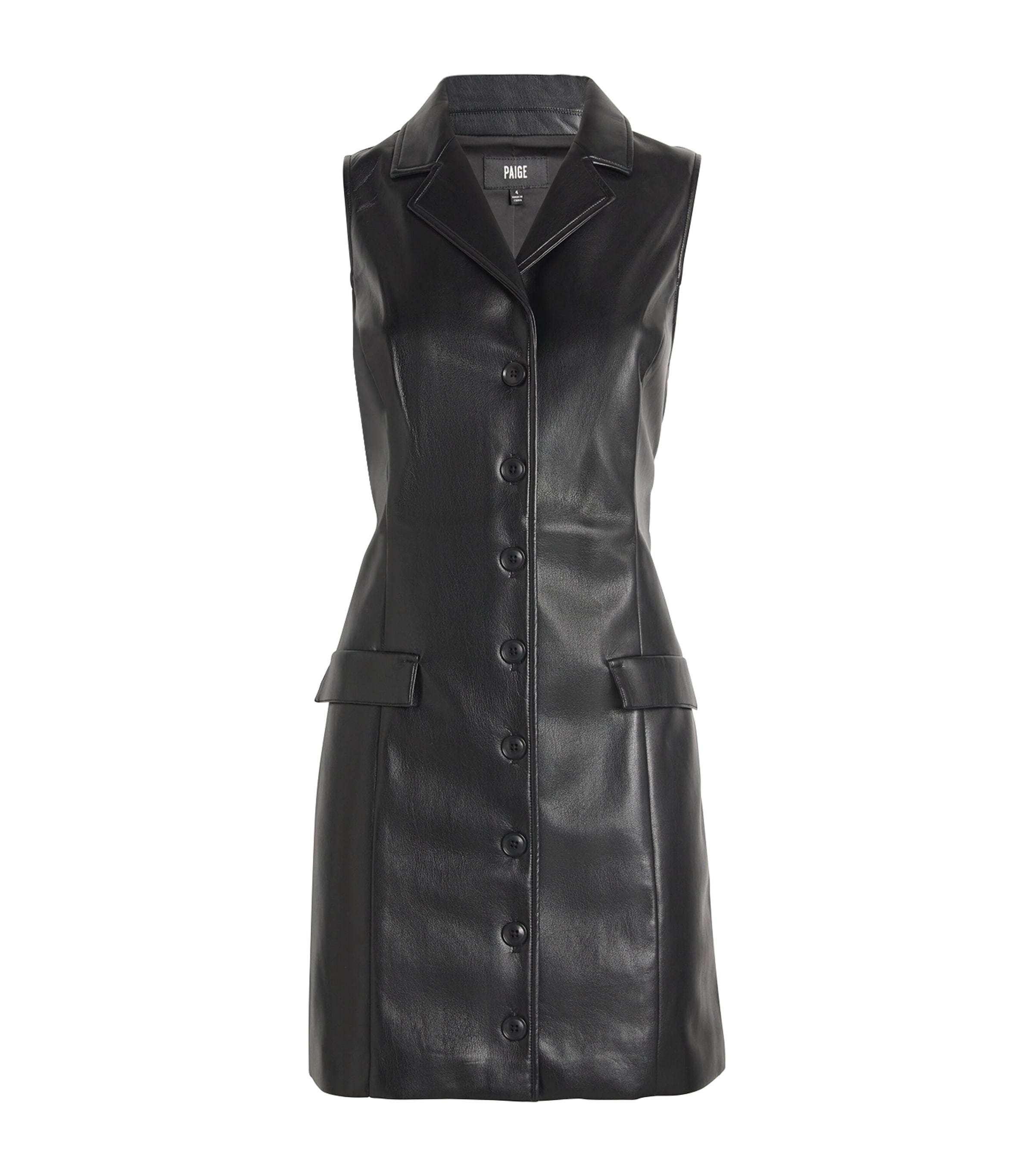 PAIGE FAUX LEATHER GRACIELLA MINI DRESS