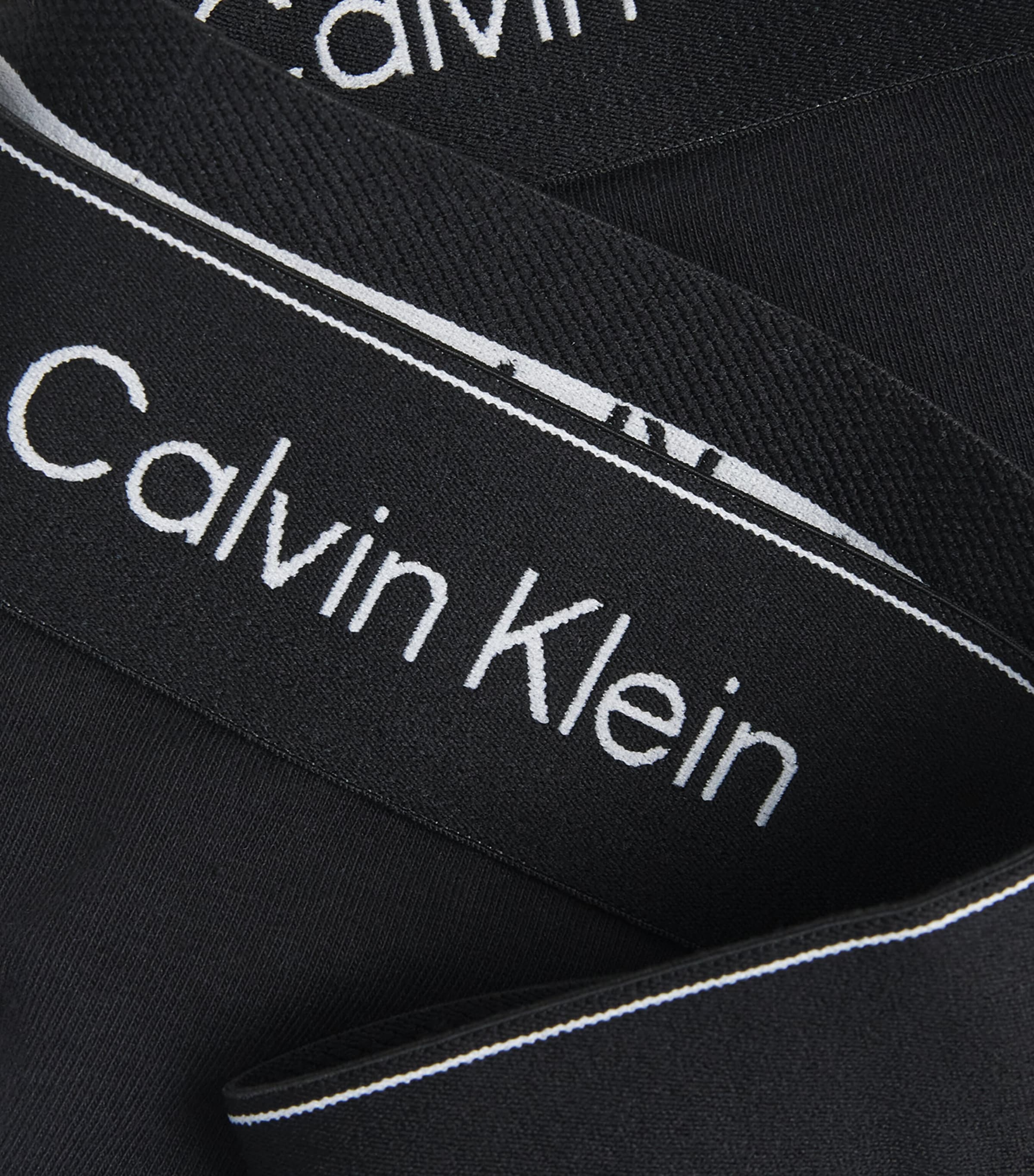 Calvin Klein Mens Cotton Stretch Icon Trunks (Pack of 3) Black W/ Dtm Wb Image 5