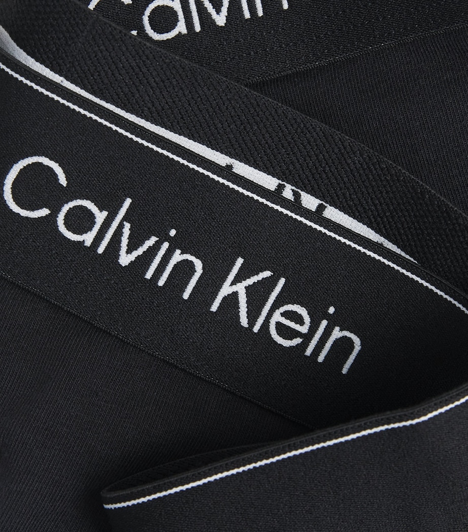 Calvin Klein Mens Cotton Stretch Icon Trunks (Pack of 3) Black W/ Dtm Wb Image 5