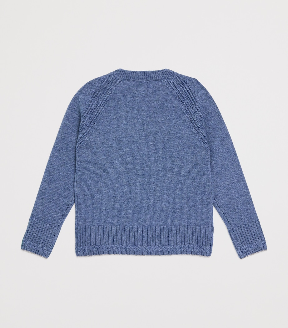 Wool-Cashmere Sweater (2-14 Years) 23 BLUE DENIM Image 2