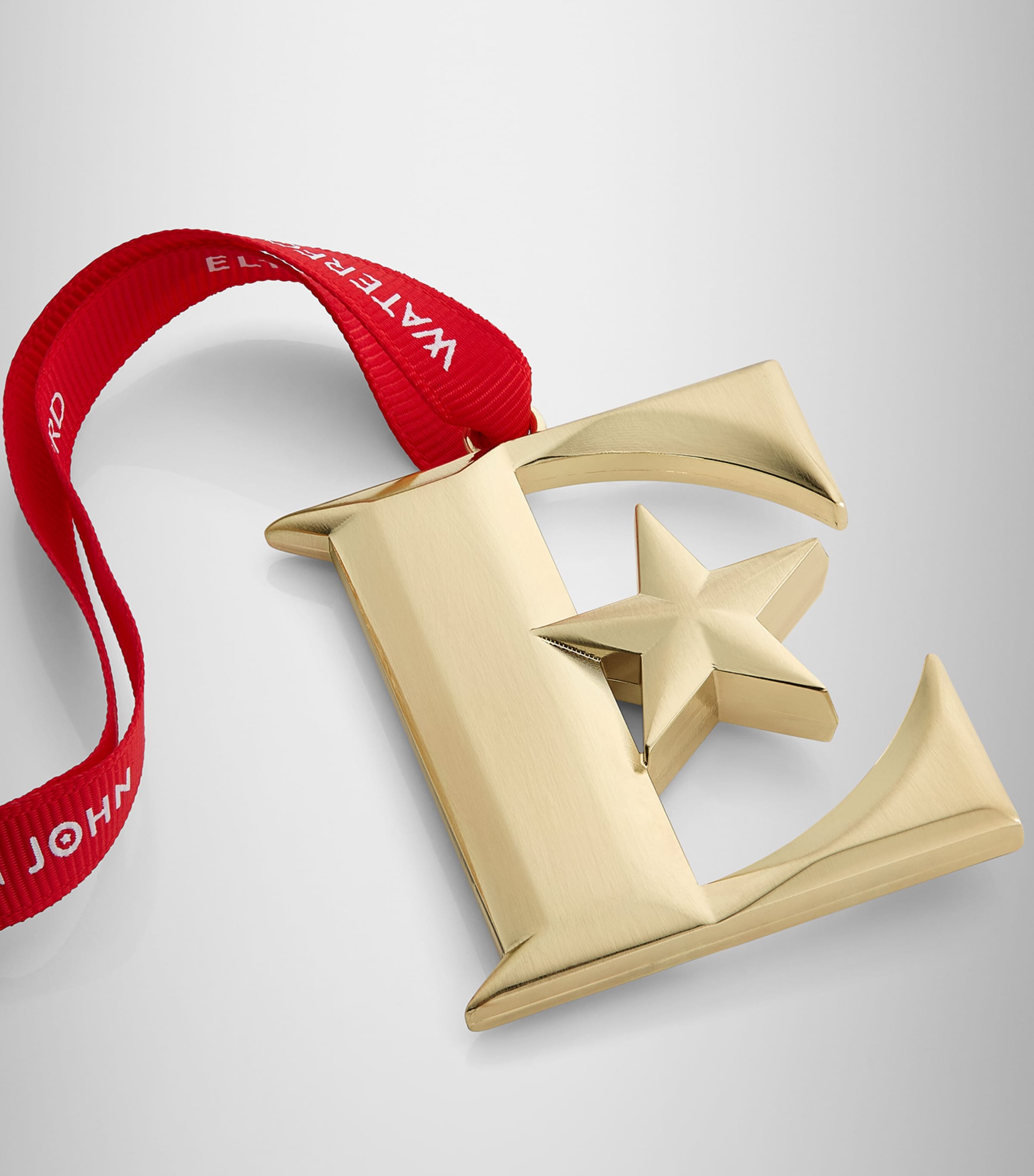 x Elton John 'E' Christmas Tree Decoration GOLD Image 5