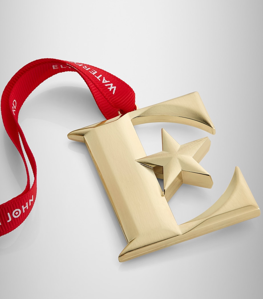 x Elton John 'E' Christmas Tree Decoration GOLD Image 5