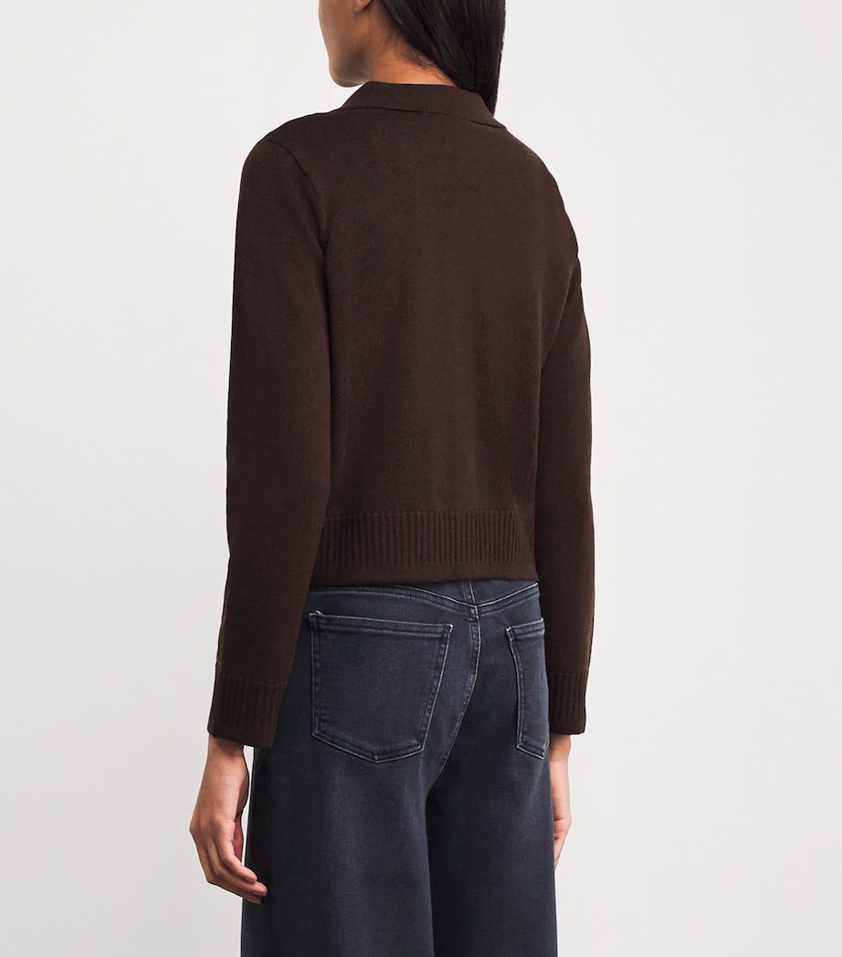 Wool-Cashmere Cardigan CHOCOLATE Image 4