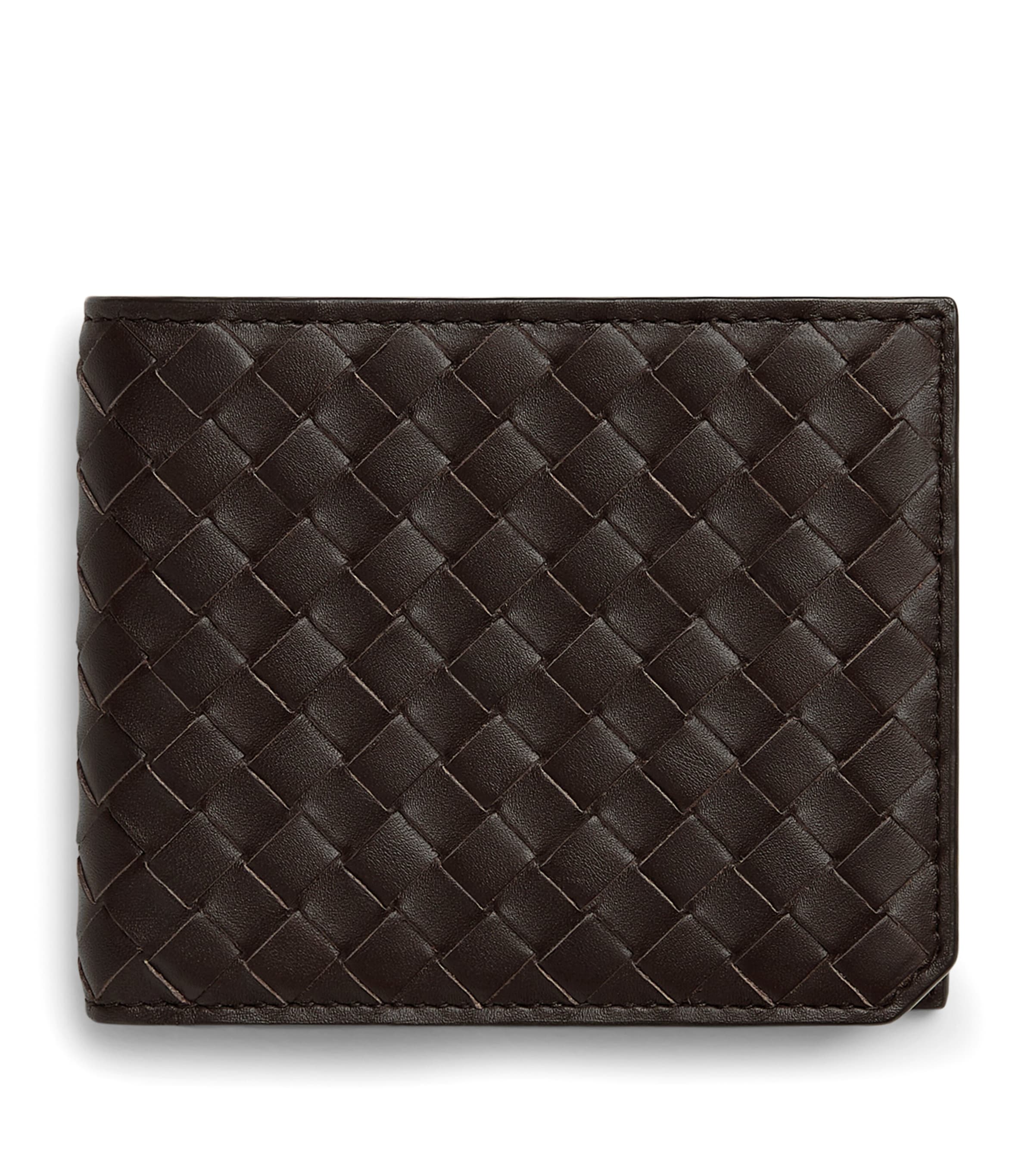 BOTTEGA VENETA LEATHER INTRECCIATO BIFOLD WALLET 