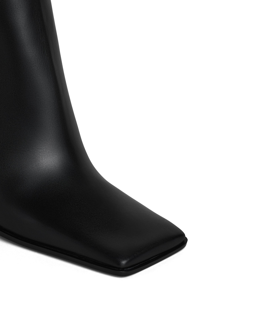 Alaïa Leather Heeled Chelsea Boots 90 Noir Image 4