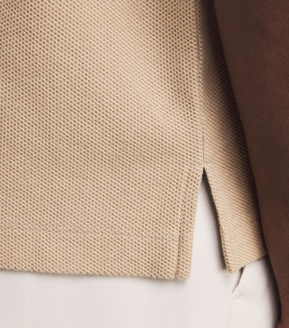 Cotton Piqué Polo Shirt SUMMER BEIGE Image 6