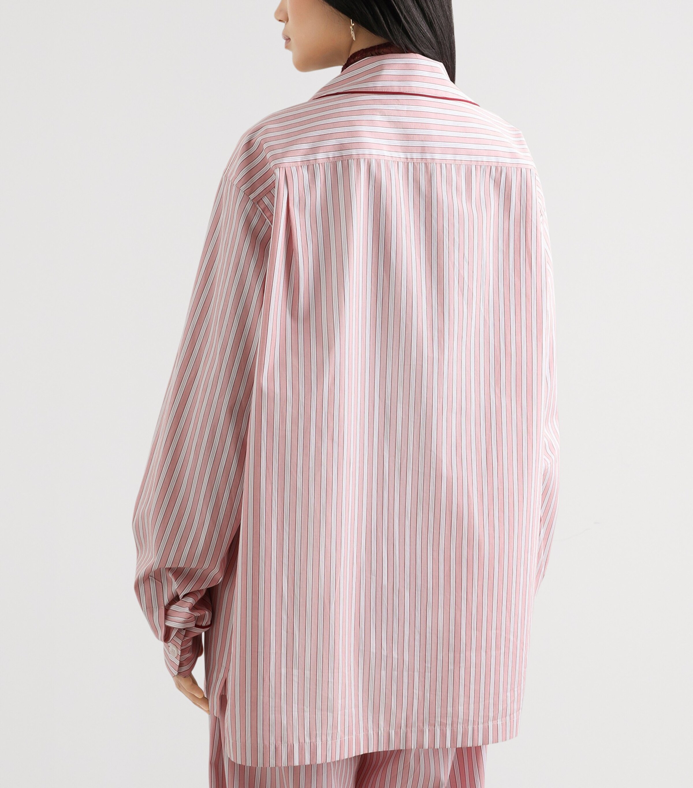 Dolce&Gabbana Womens Cotton-Silk Stripe Shirt Stri Image 5