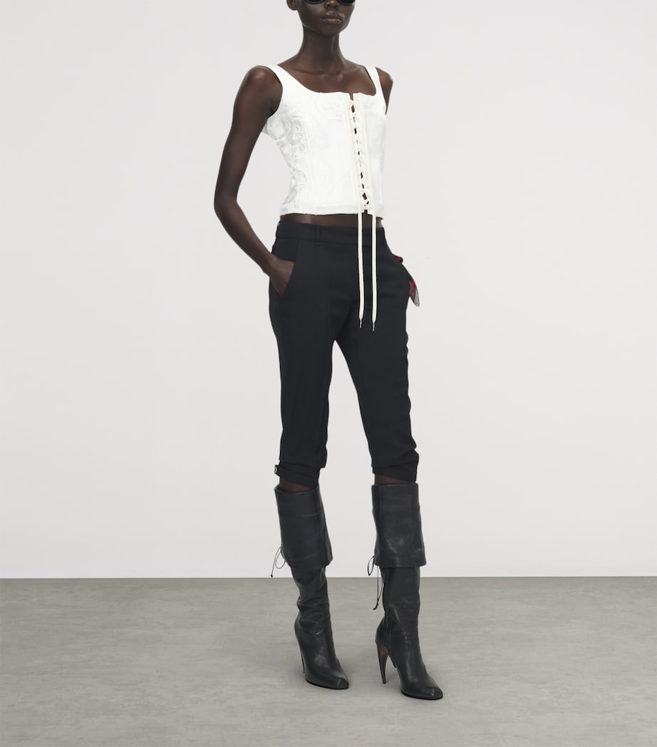 McQueen Womens Fil Coupé Floral Corset Top Image 2