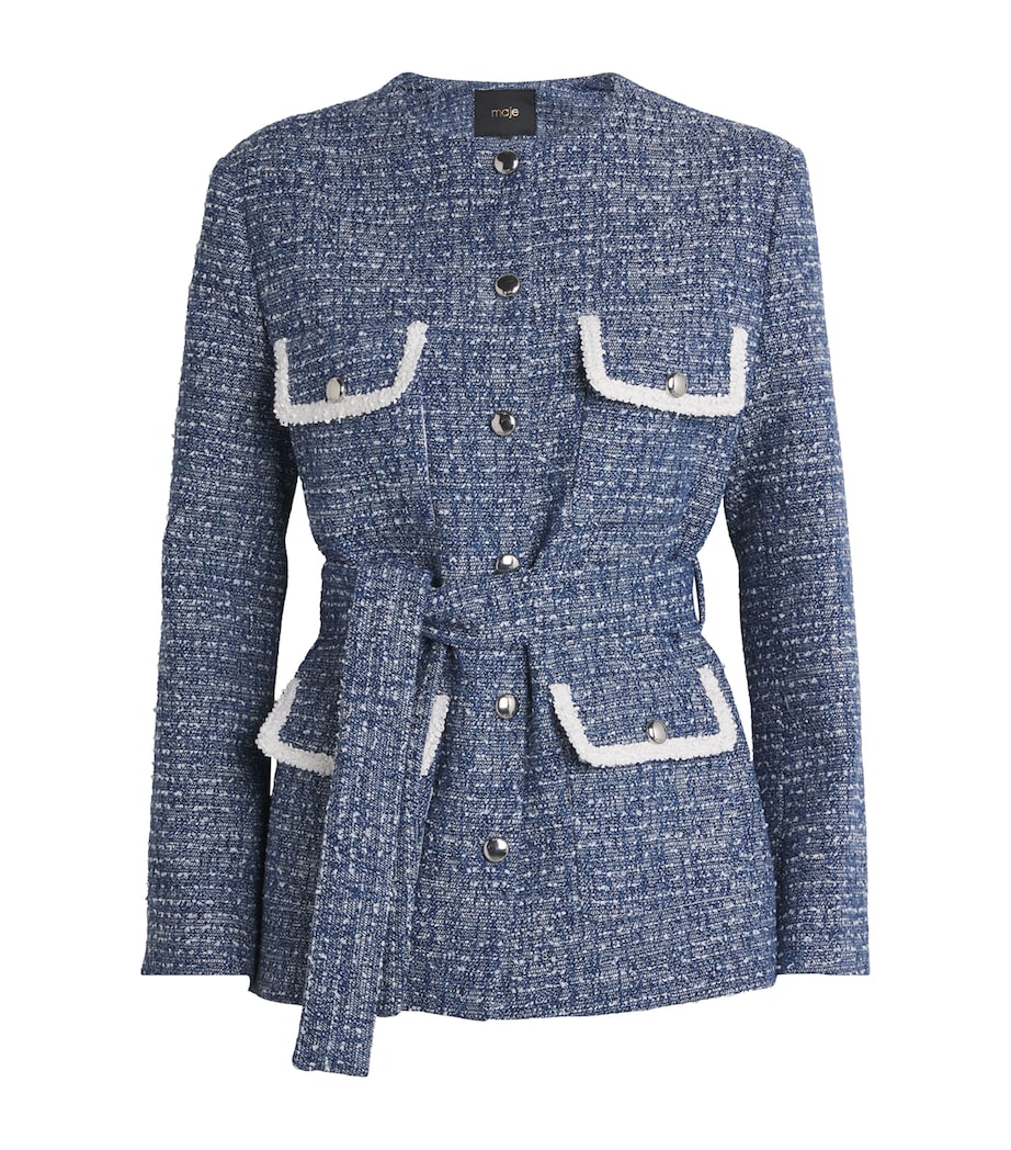 Cotton-Blend Tweed Jacket BLUE Image 1