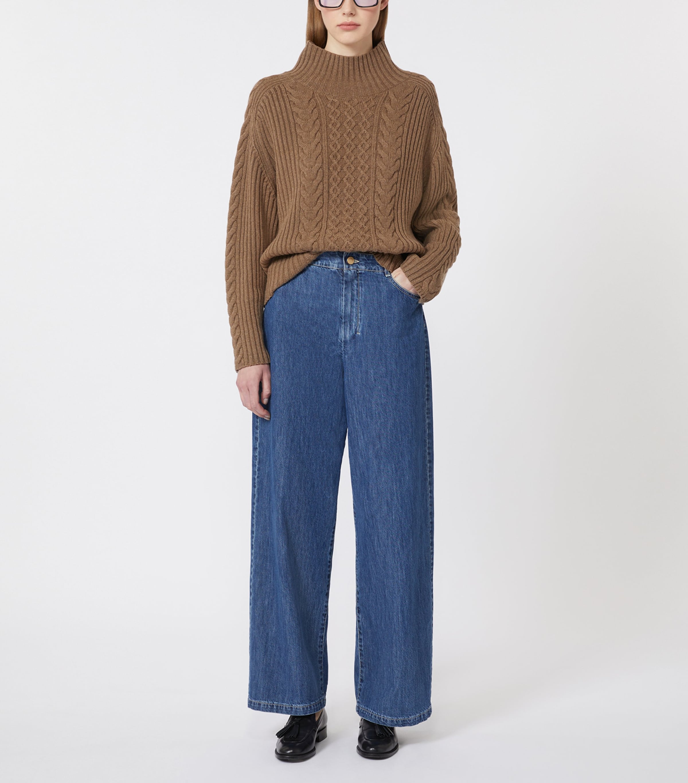 Max Mara Womens Wide-Leg Jeans Midnightblue Image 2
