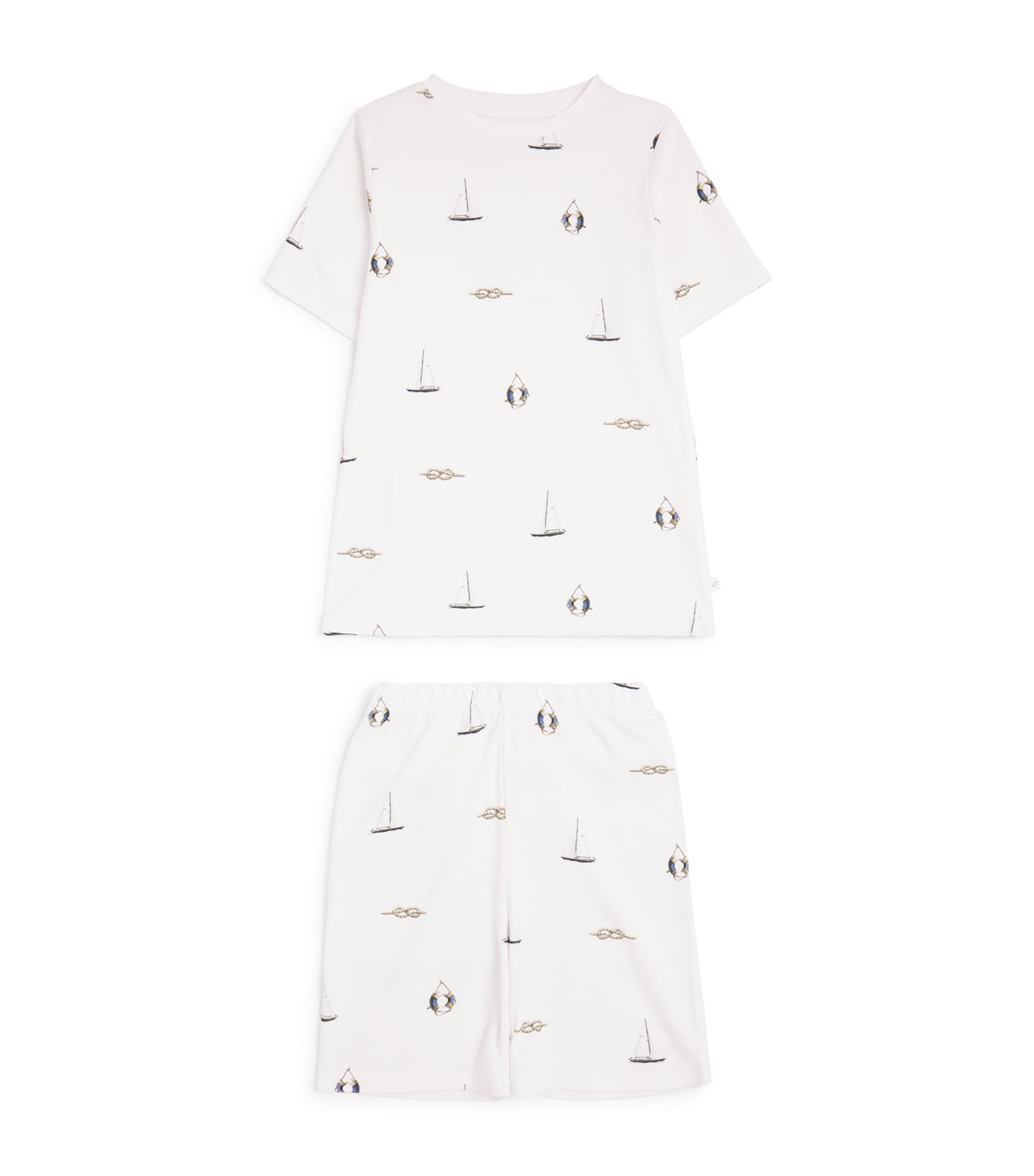 Rosa & Blue Bamboo-Organic Cotton Nautical Pyjama Set (10-11 Years) Nautical Image 1