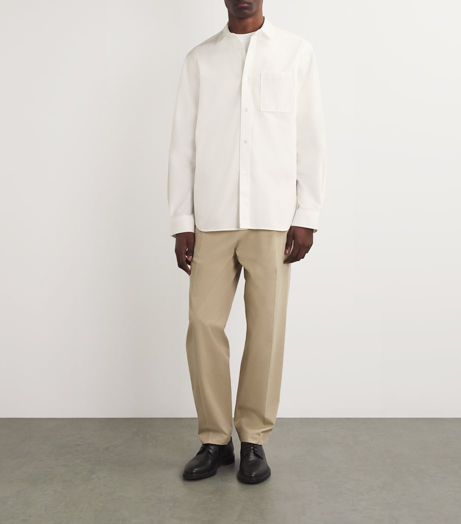 Róhe Mens Cotton Oversized Shirt Optic White Image 2