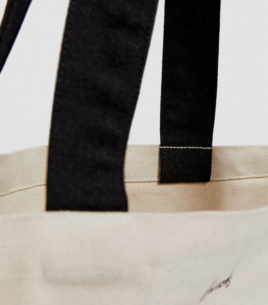 Large Harrods Outline Tote Bag IVORY Image 7