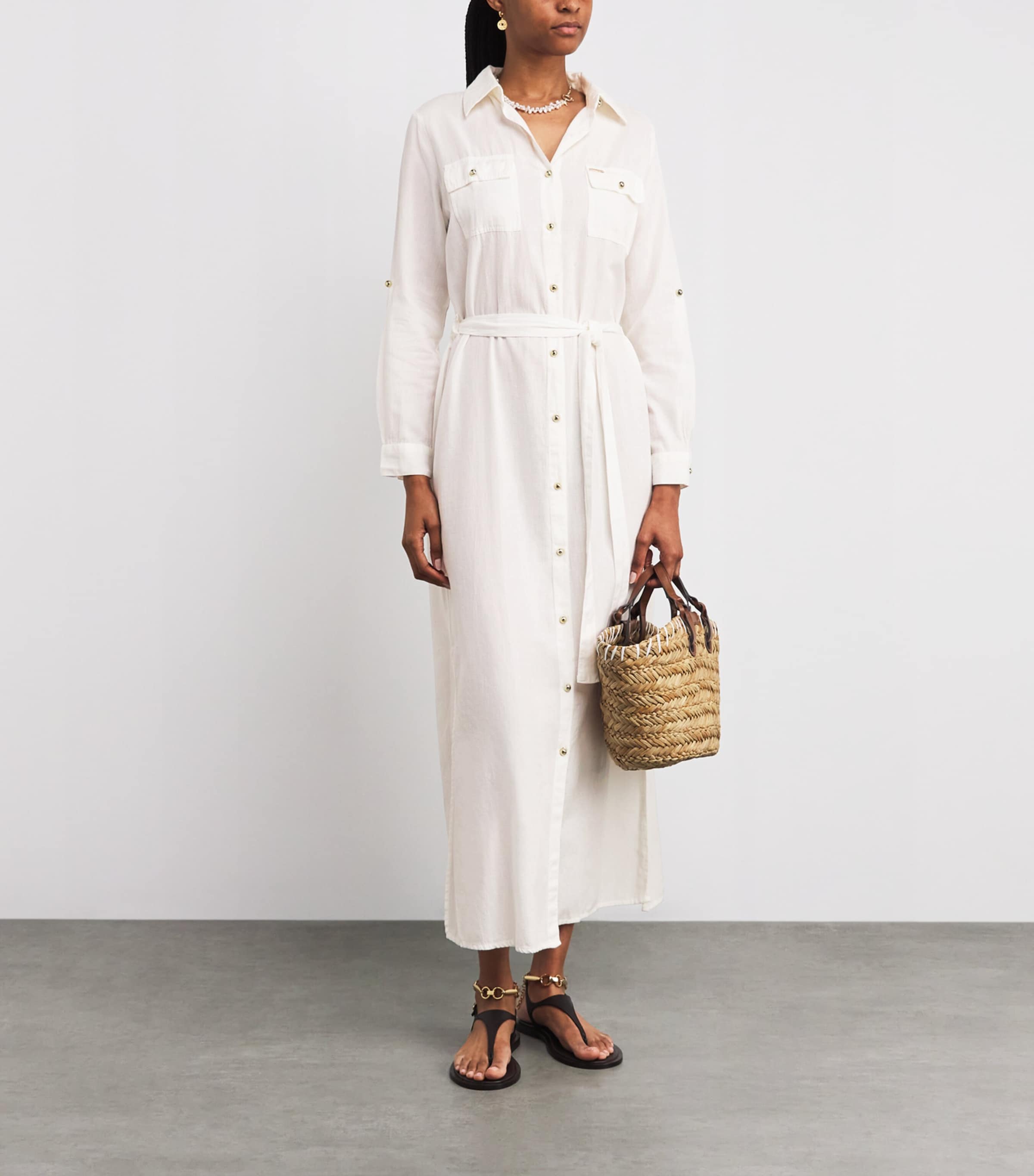 Cotton-Linen Darcy Maxi Dress WHITE4 Image 2