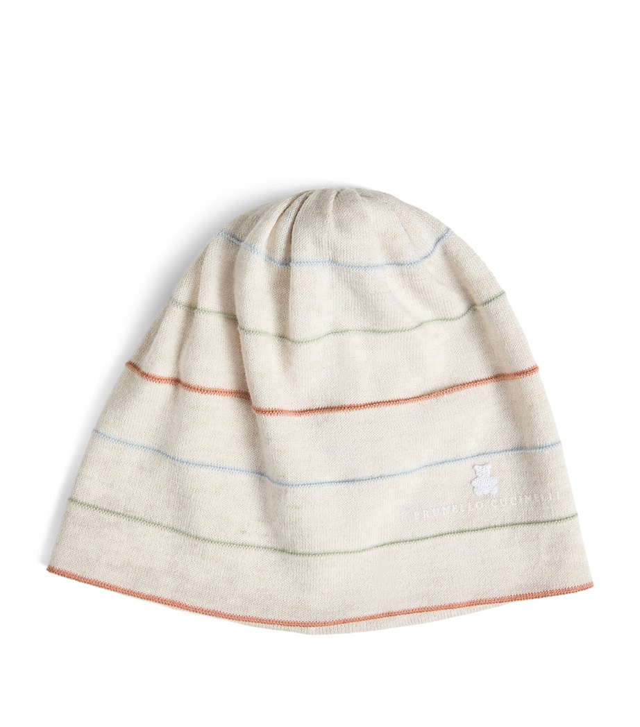 Brunello Cucinelli Kids Stripe Cotton Hat Image 1