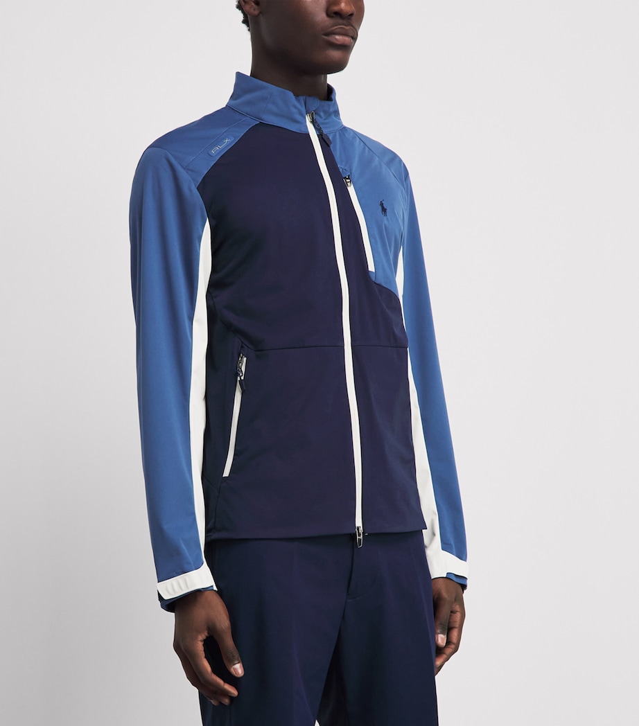 RLX Ralph Lauren Mens Colour-Block Packable Jacket Ref Navy Multi Image 4