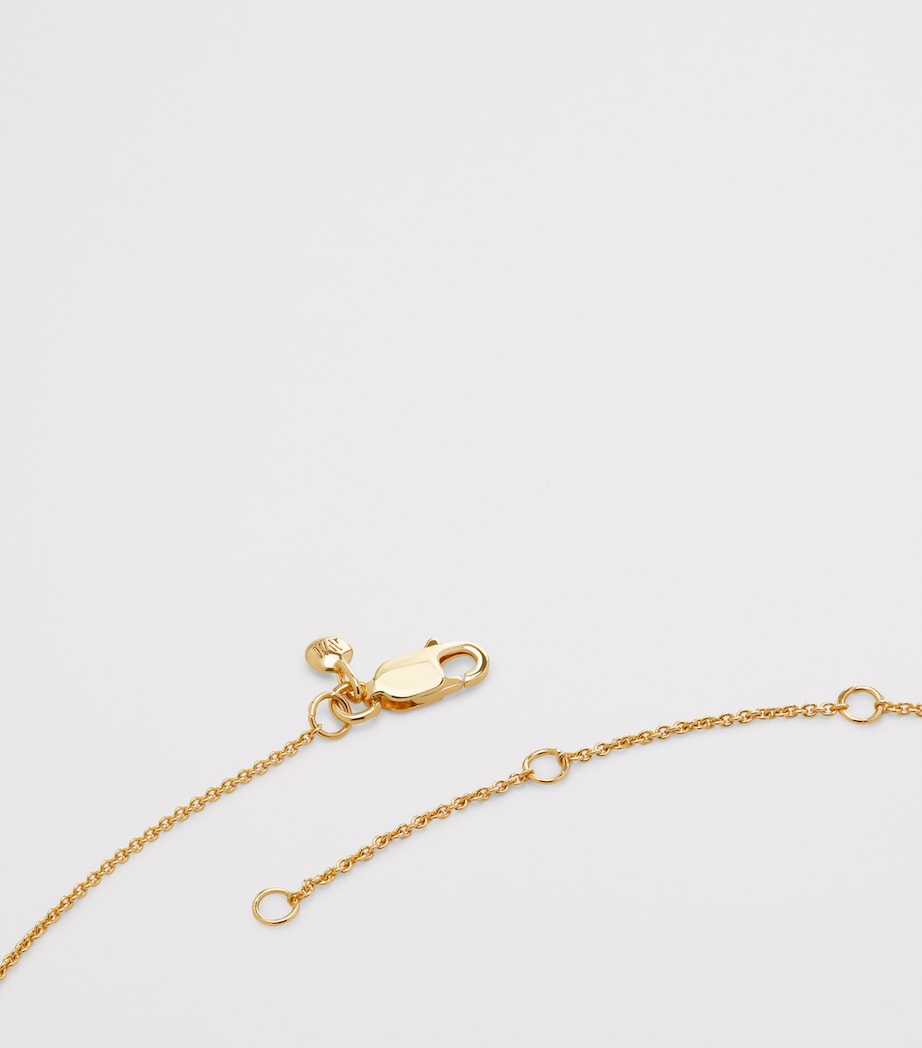 Monica Vinader Gold Vermeil and Ruby July Birthstone Necklace Gold Vermeil Image 6