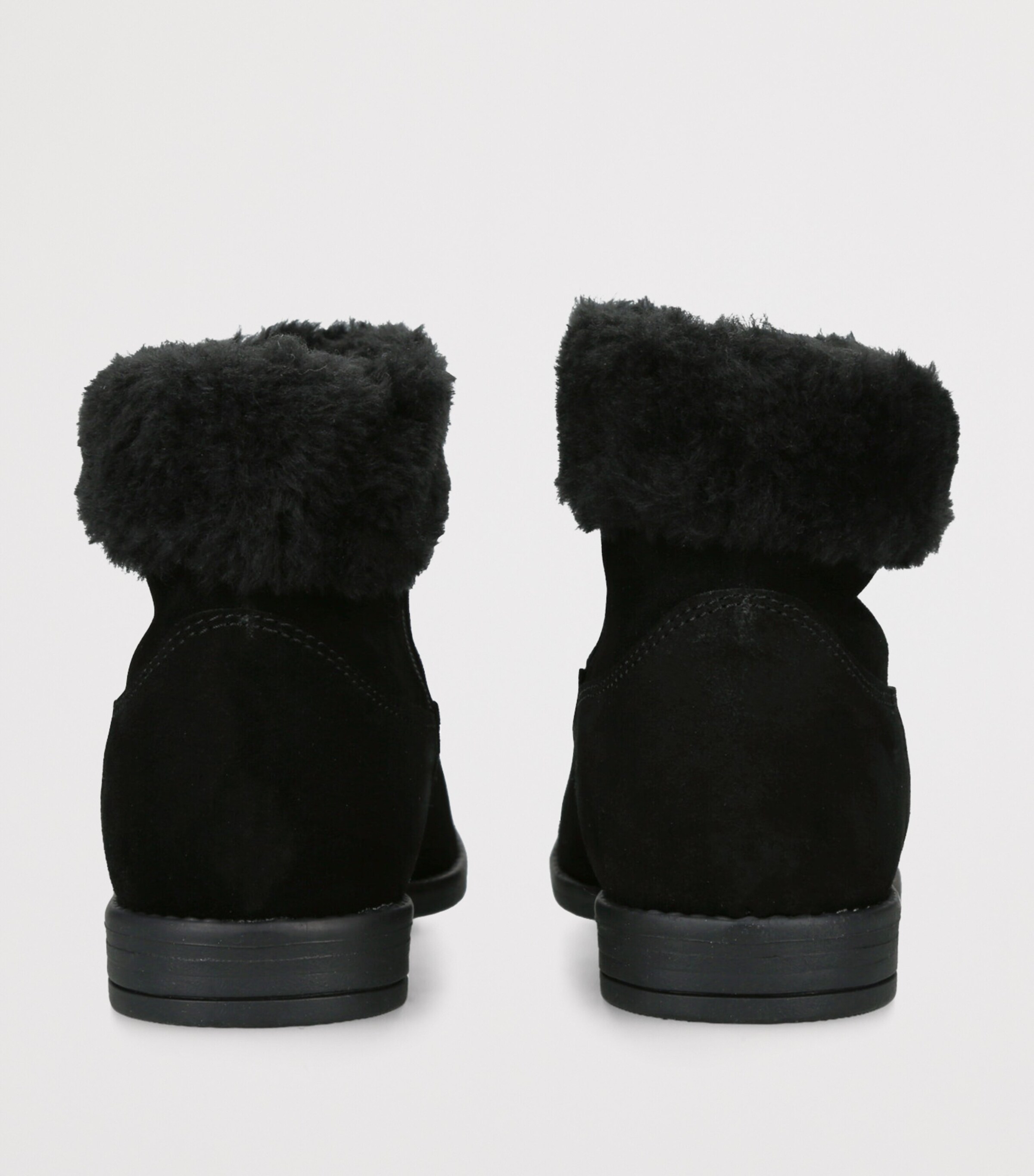 papouelli Suede Matilda Ankle Boots Black Image 2