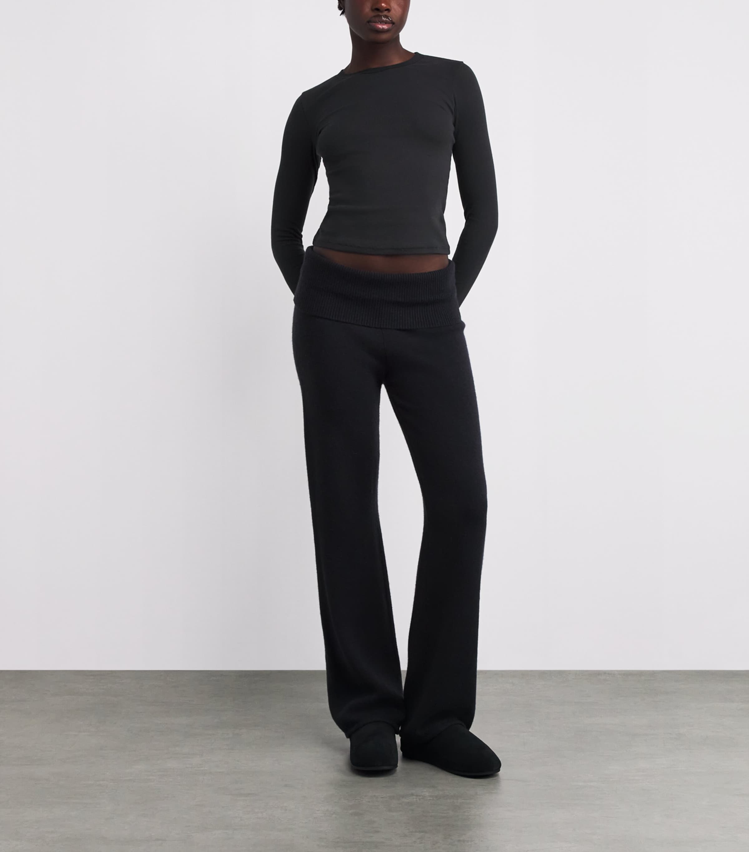 Cotton-Blend Long-Sleeve T-Shirt SOOT Image 2