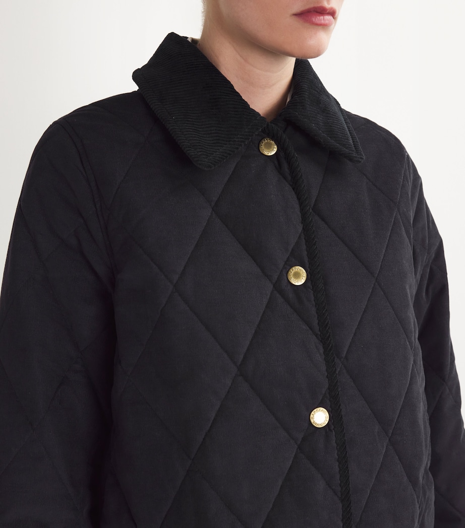 Cotton Quilted Cornelia Jacket DARK NAVY/ TARTAN Image 6