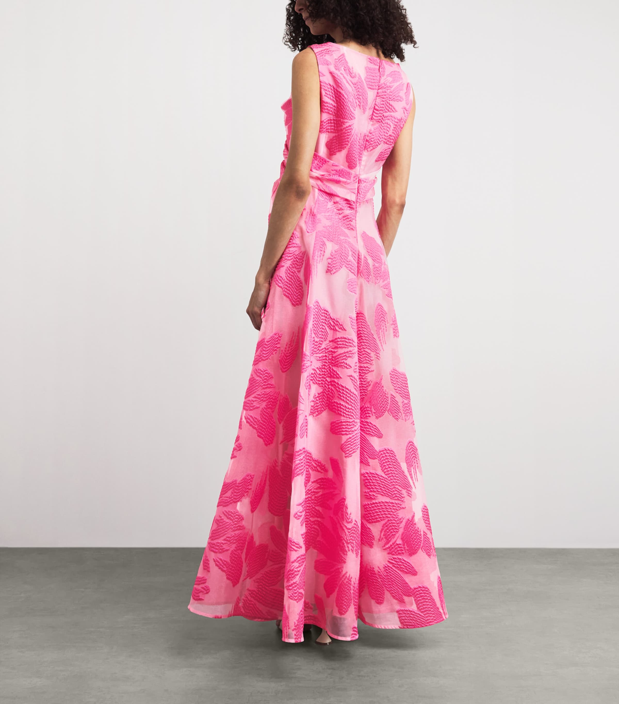 Talbot Runhof Womens Fil Coupé Draped Gown Azalea Image 4