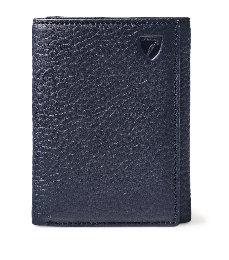 Leather Wallet NAVY Image 1