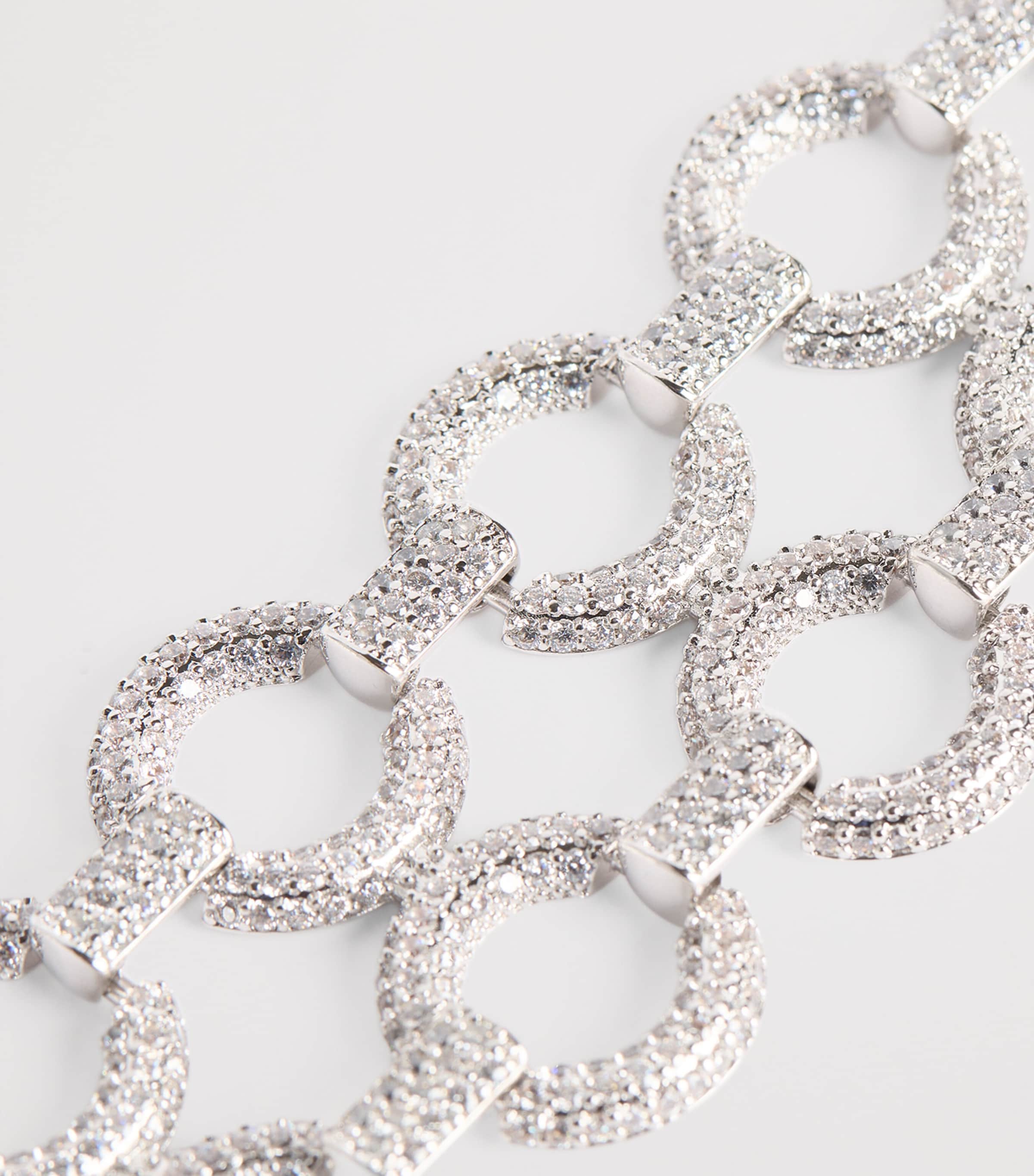 Double Crystal Link Bracelet SILVER Image 4