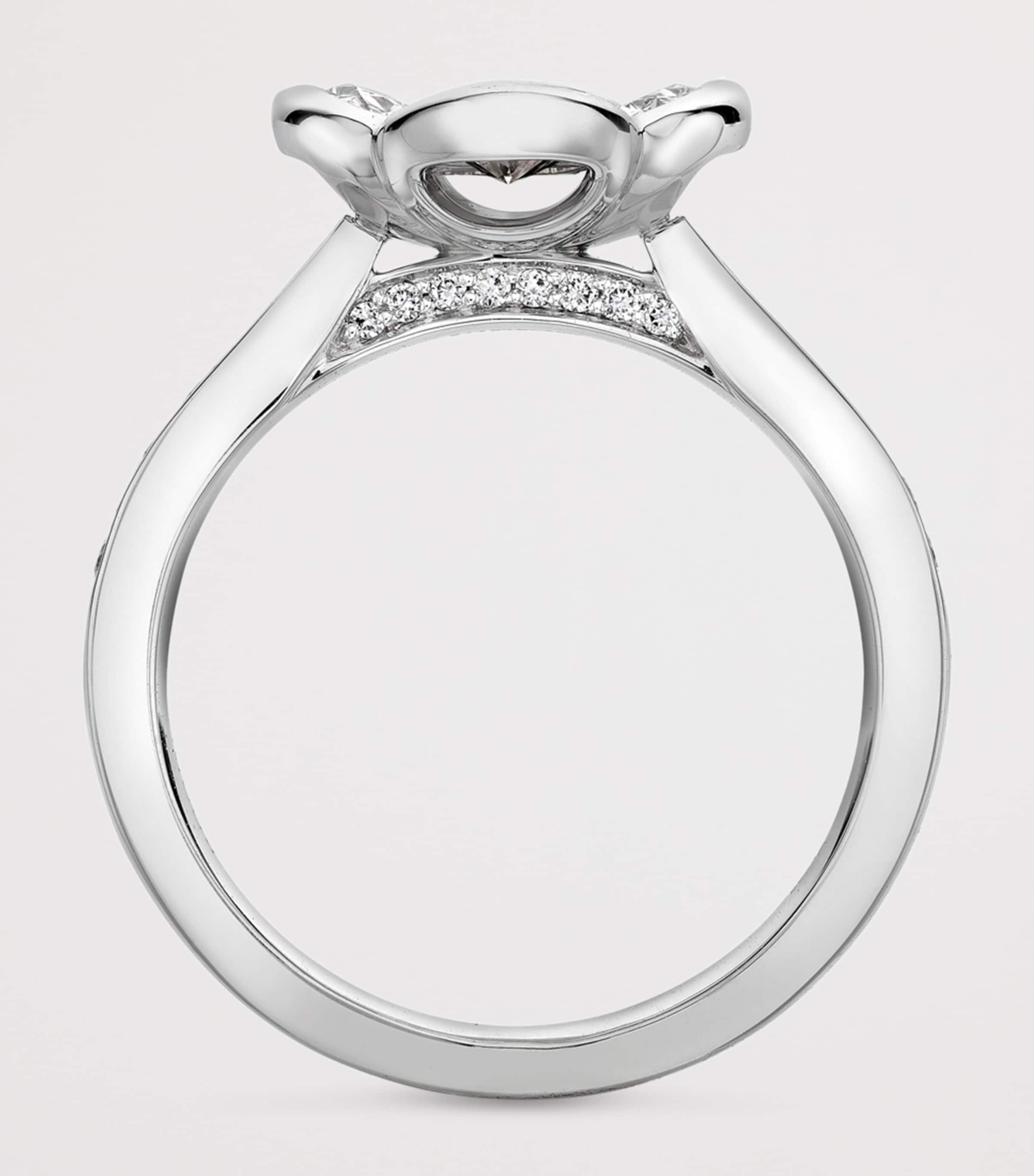 Boodles Platinum and Diamond Posie Ring Platinum Image 4