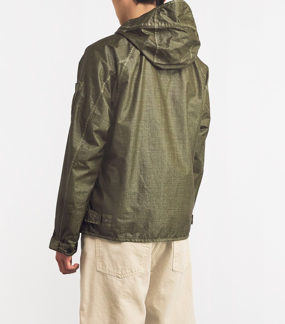 Technical Rafia Drawstring-Hood Jacket THYME 669 Image 4