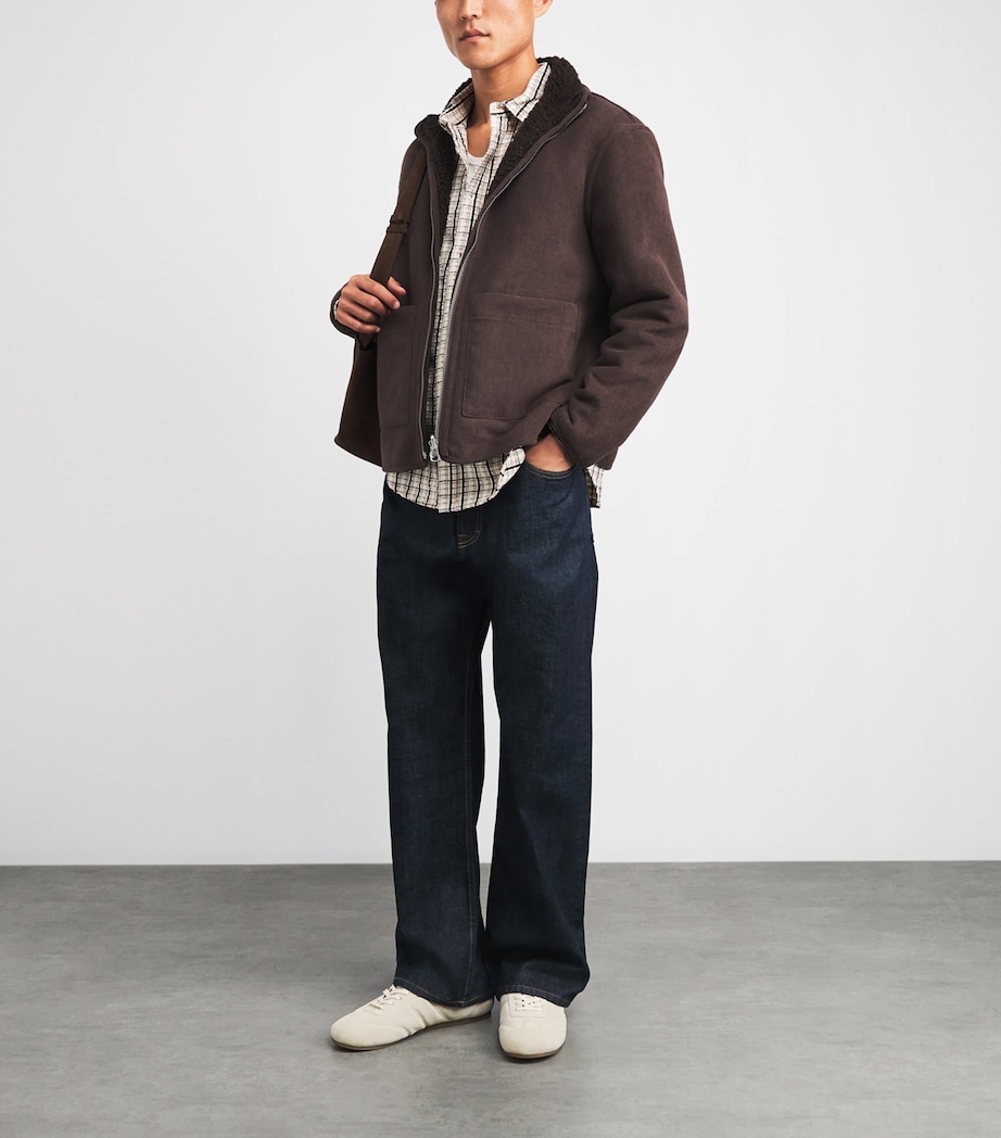 Wax London Mens Corduroy Reversible Killick Jacket Chocolate Brown Image 2