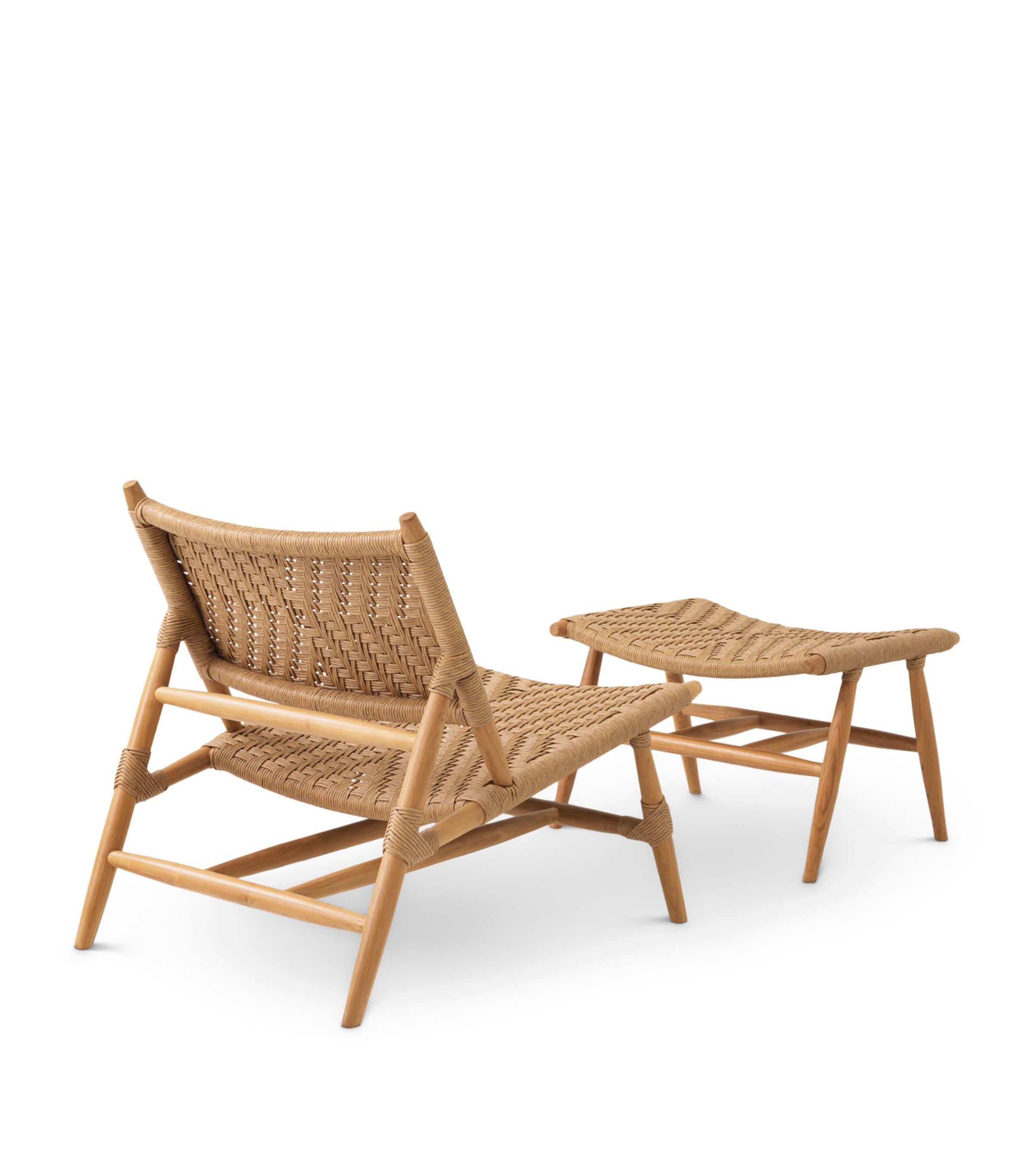 Eichholtz Teak Laroc Outdoor Chair and Footstool Ntrl Tk+fx Rtn Image 4