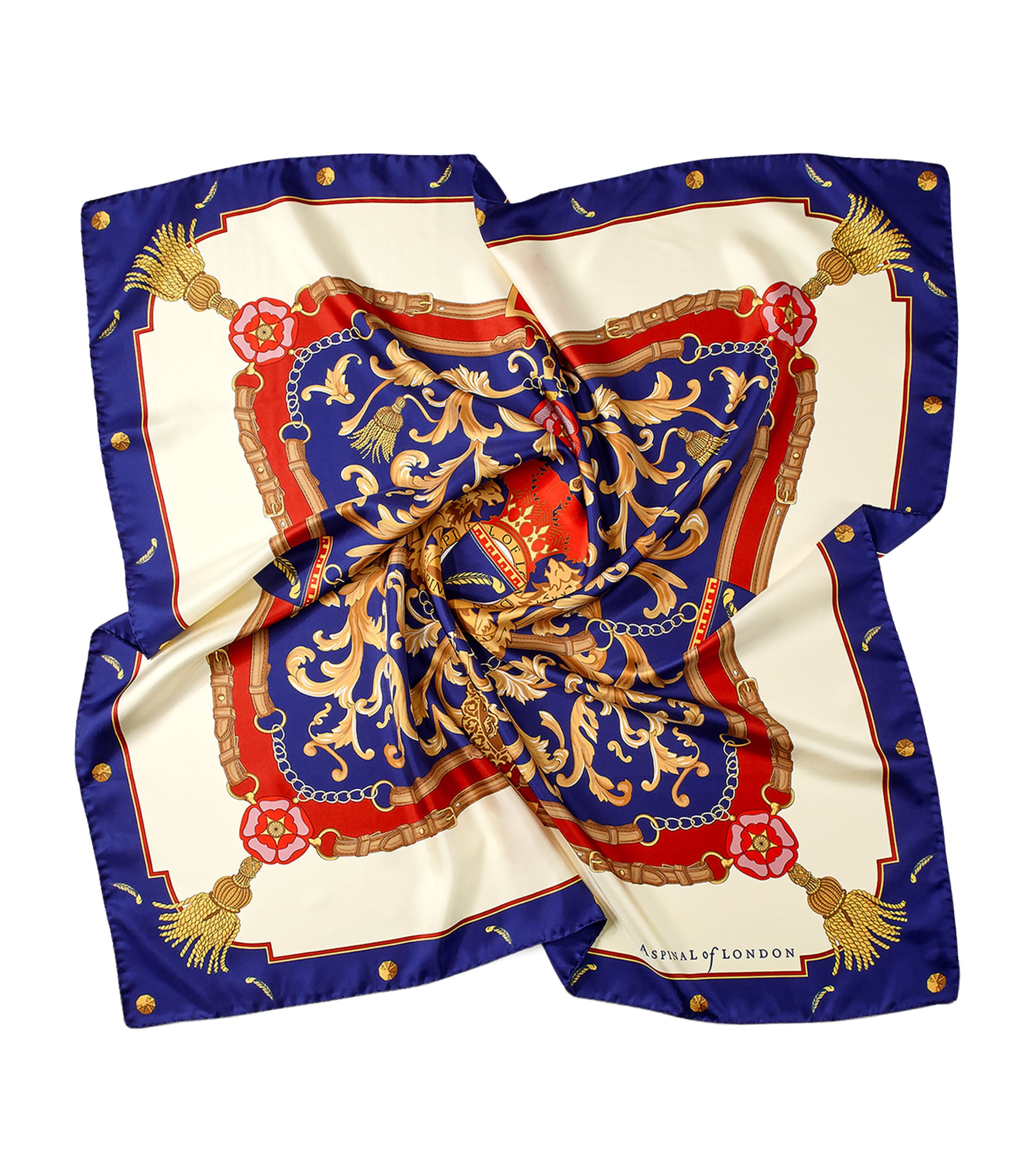 Silk Signature Scarf BLUE Image 2