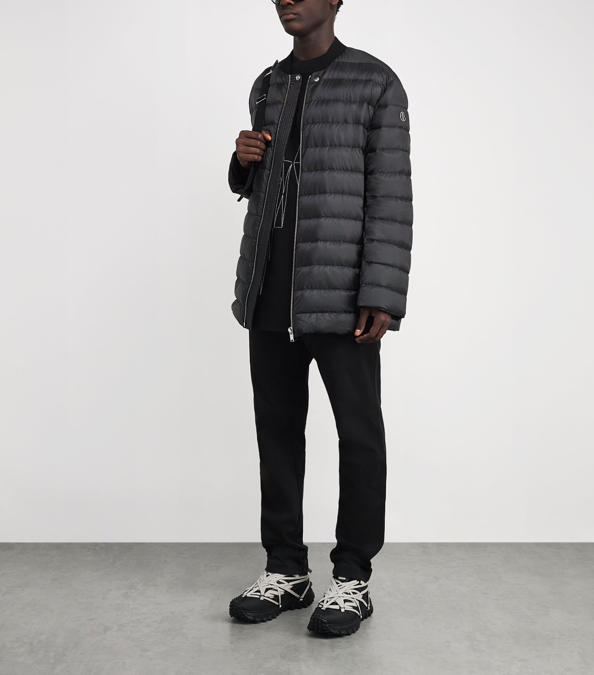 x Moncler Down Padded Flight Jacket 999 - BLACK Image 2