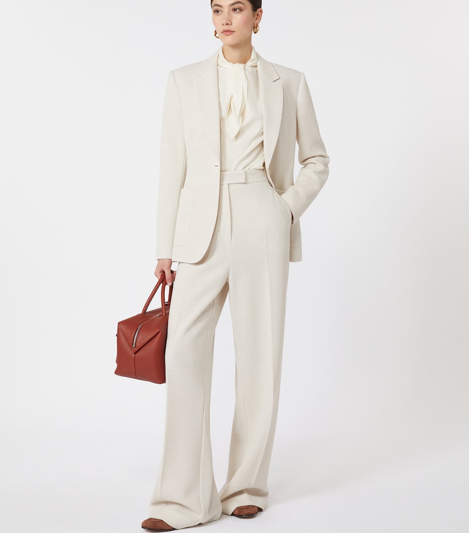 Virgin Wool Single-Breasted Blazer IVORY Image 2