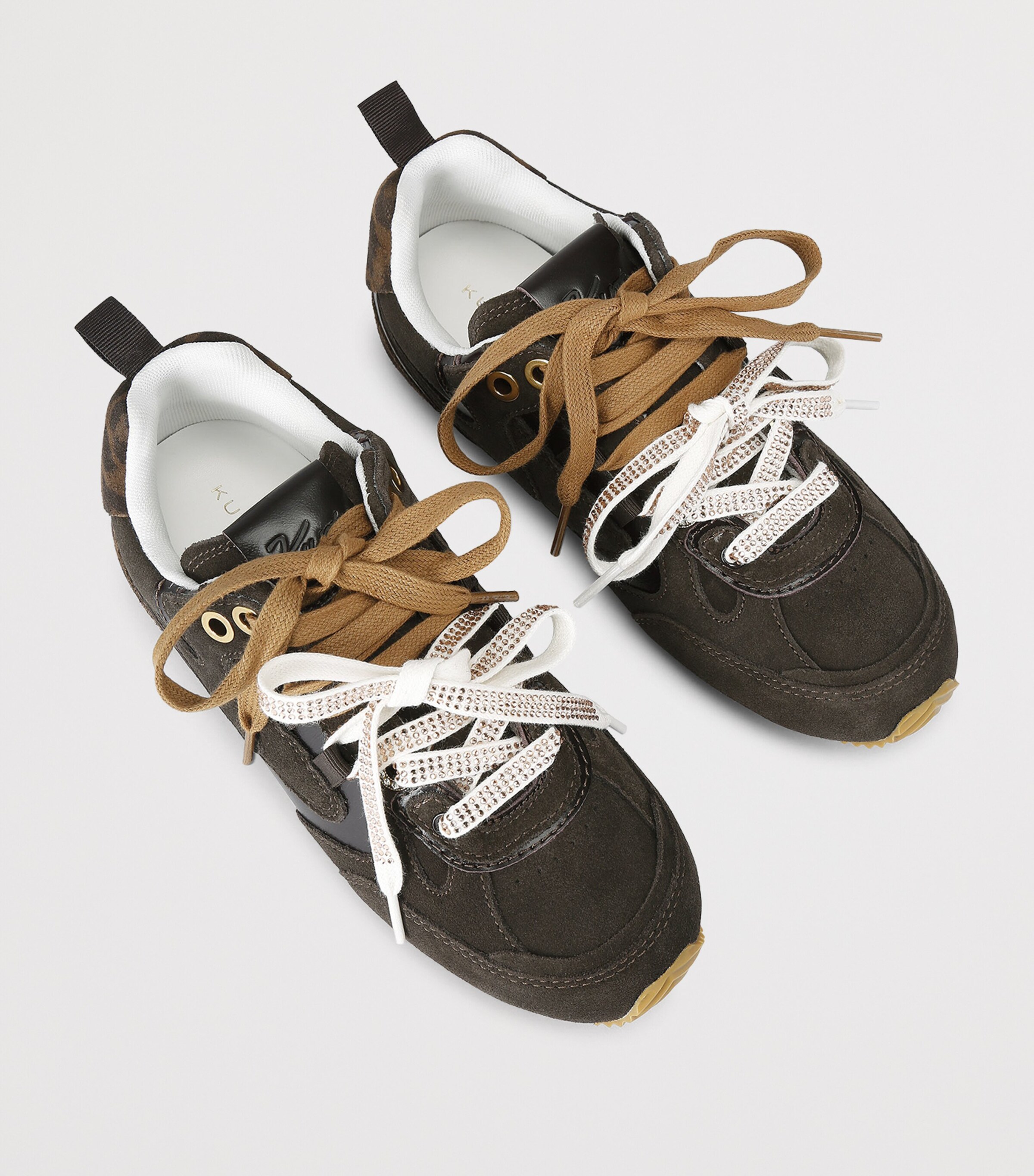 Kurt Geiger London Suede Slim Runner Sneakers Brown/oth Image 4