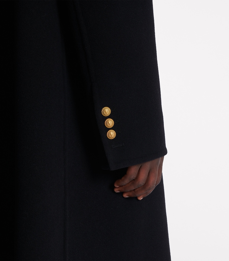 Wool-Cashmere Double-Breasted Overcoat 0PA NOIR Image 3