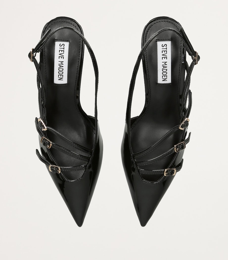 Steve Madden Patent Liana Slingback Pumps 60 Black Image 4