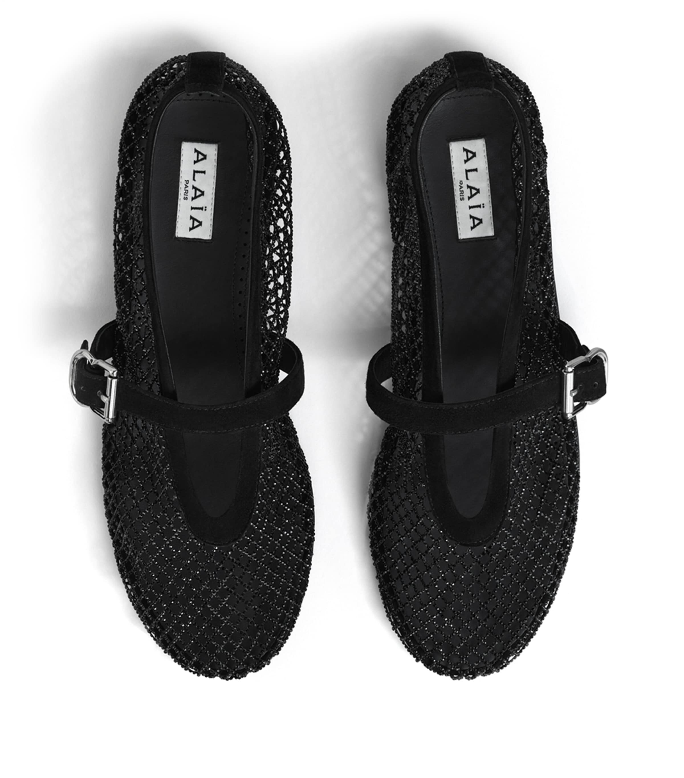 Beaded Mesh Ballet Flats NOIR Image 2