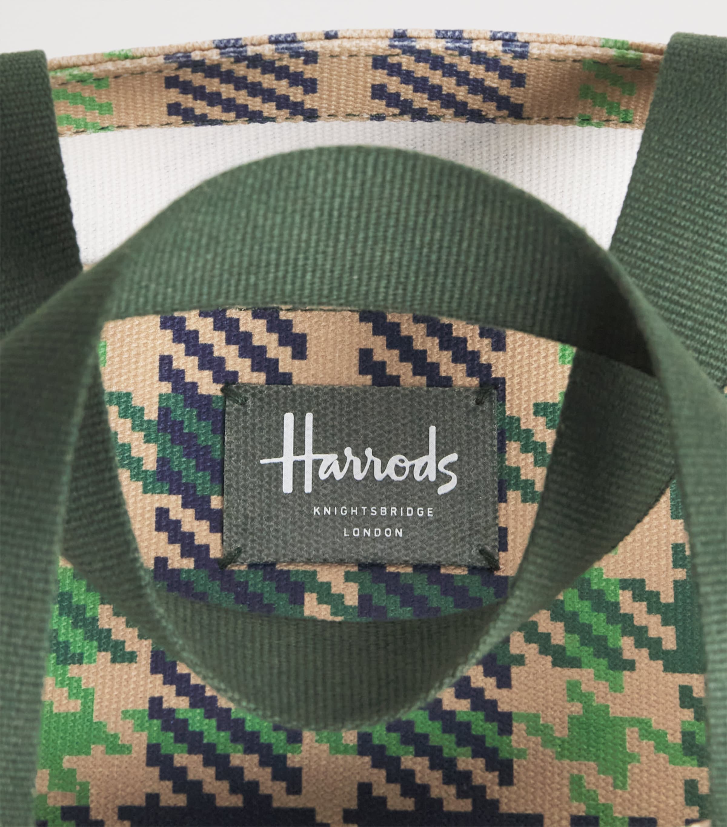 Harrods Mini Tartan Check Tote Bag Muti Image 5