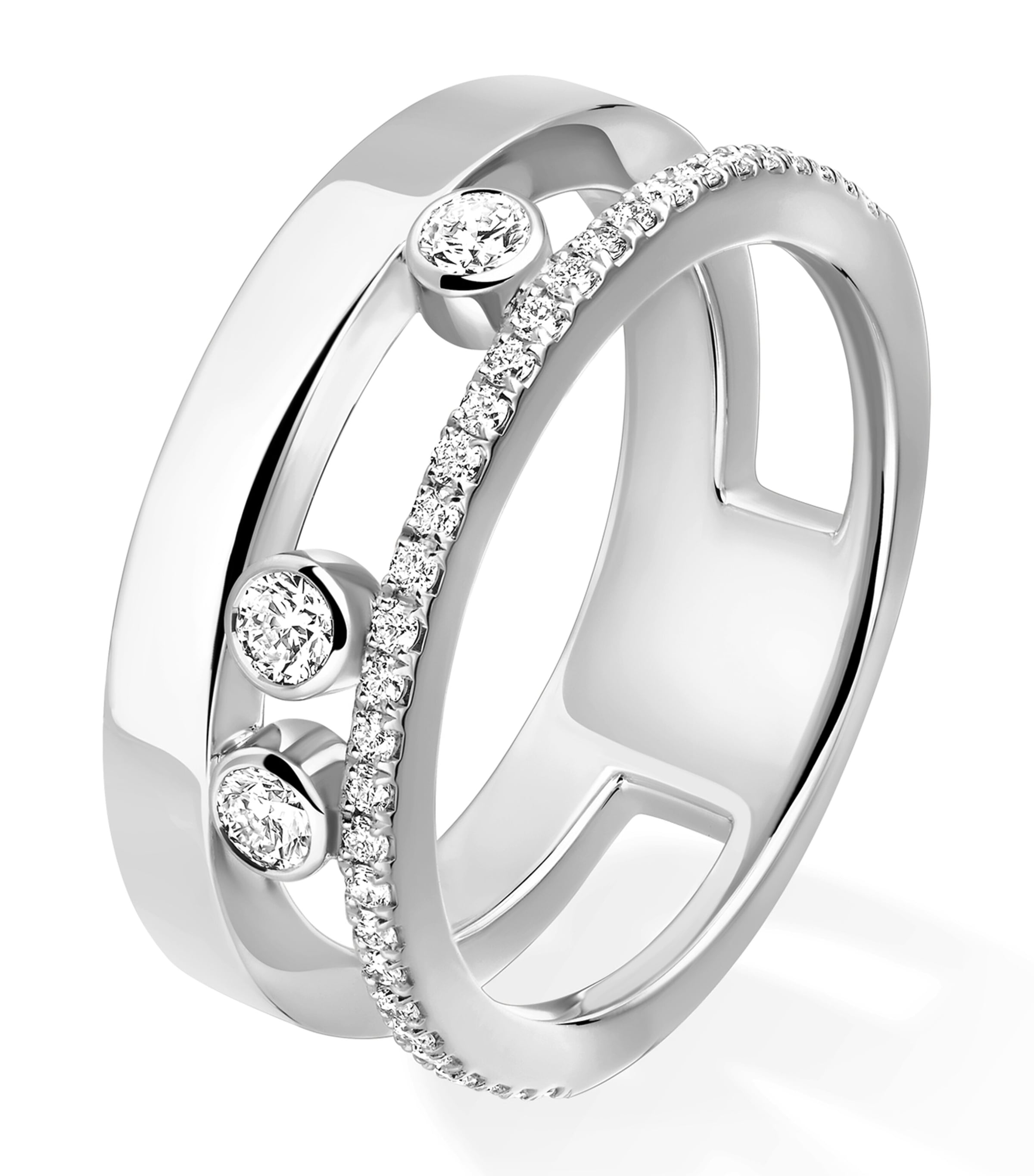 Messika Move Romane White Gold and Diamond Ring White Gold Image 1