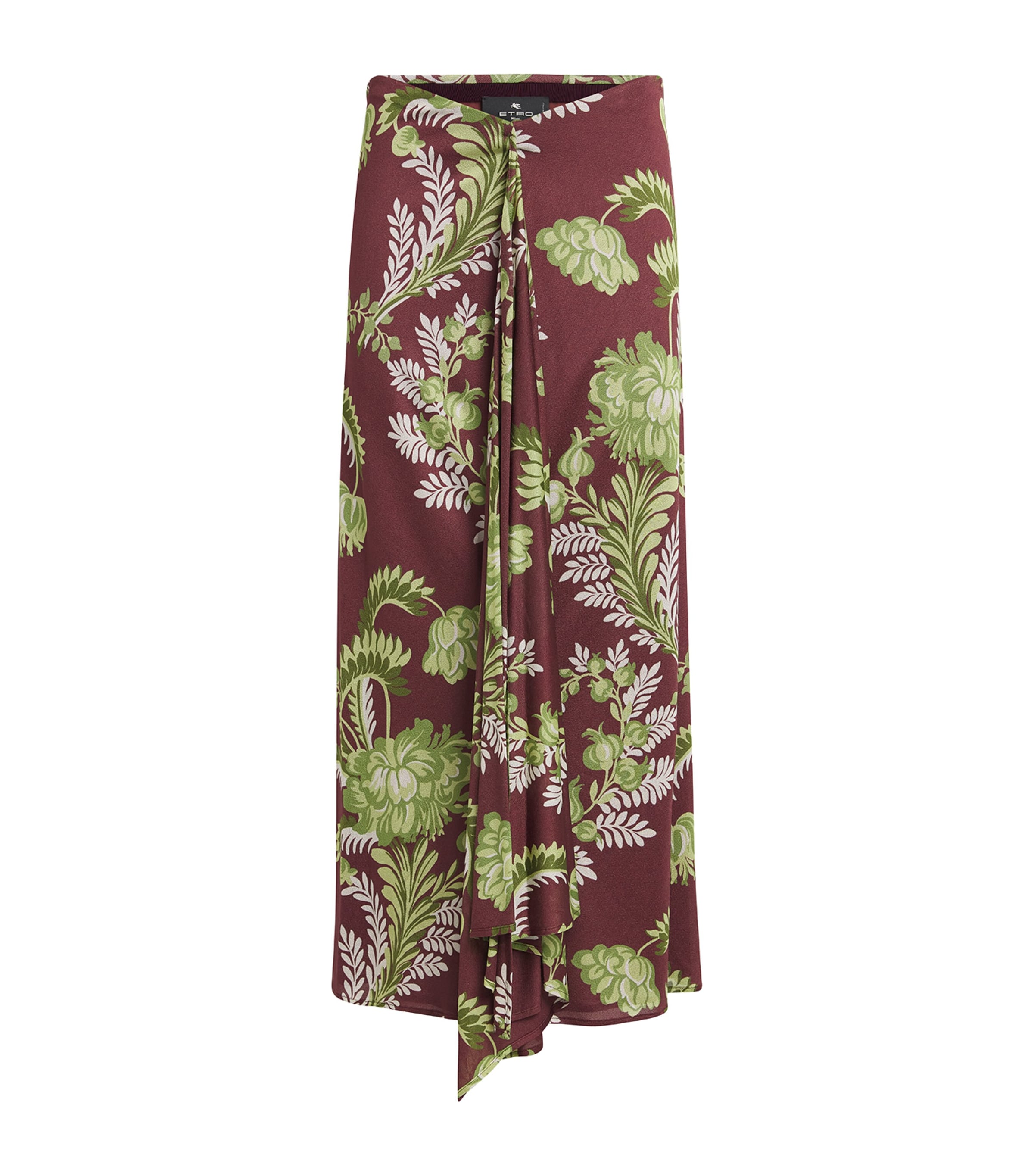 Etro Floral Print Wrap Skirt In Multi