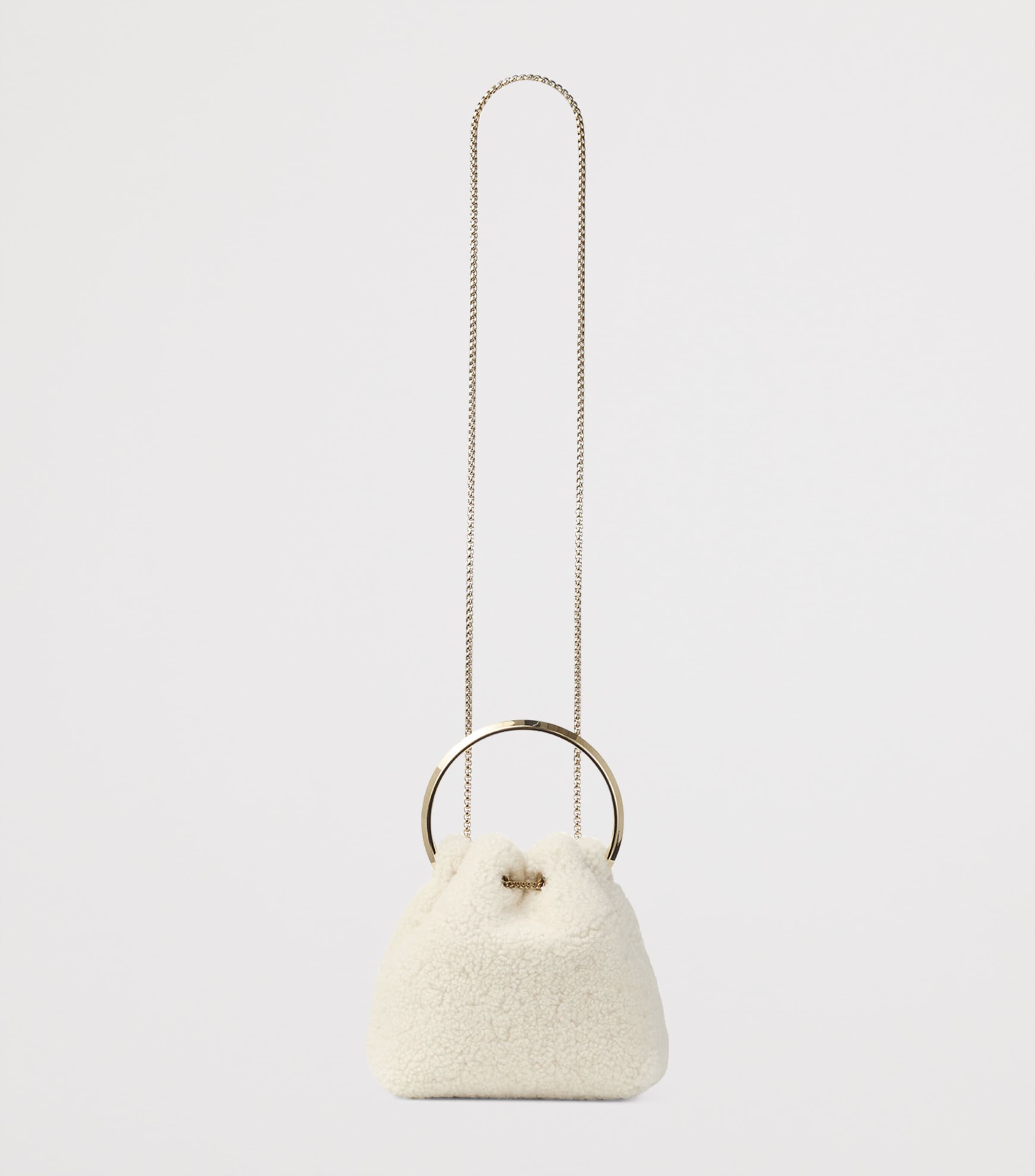 Bon Bon Shearling Top-Handle Bag NATURAL/LIGHT GOLD Image 6