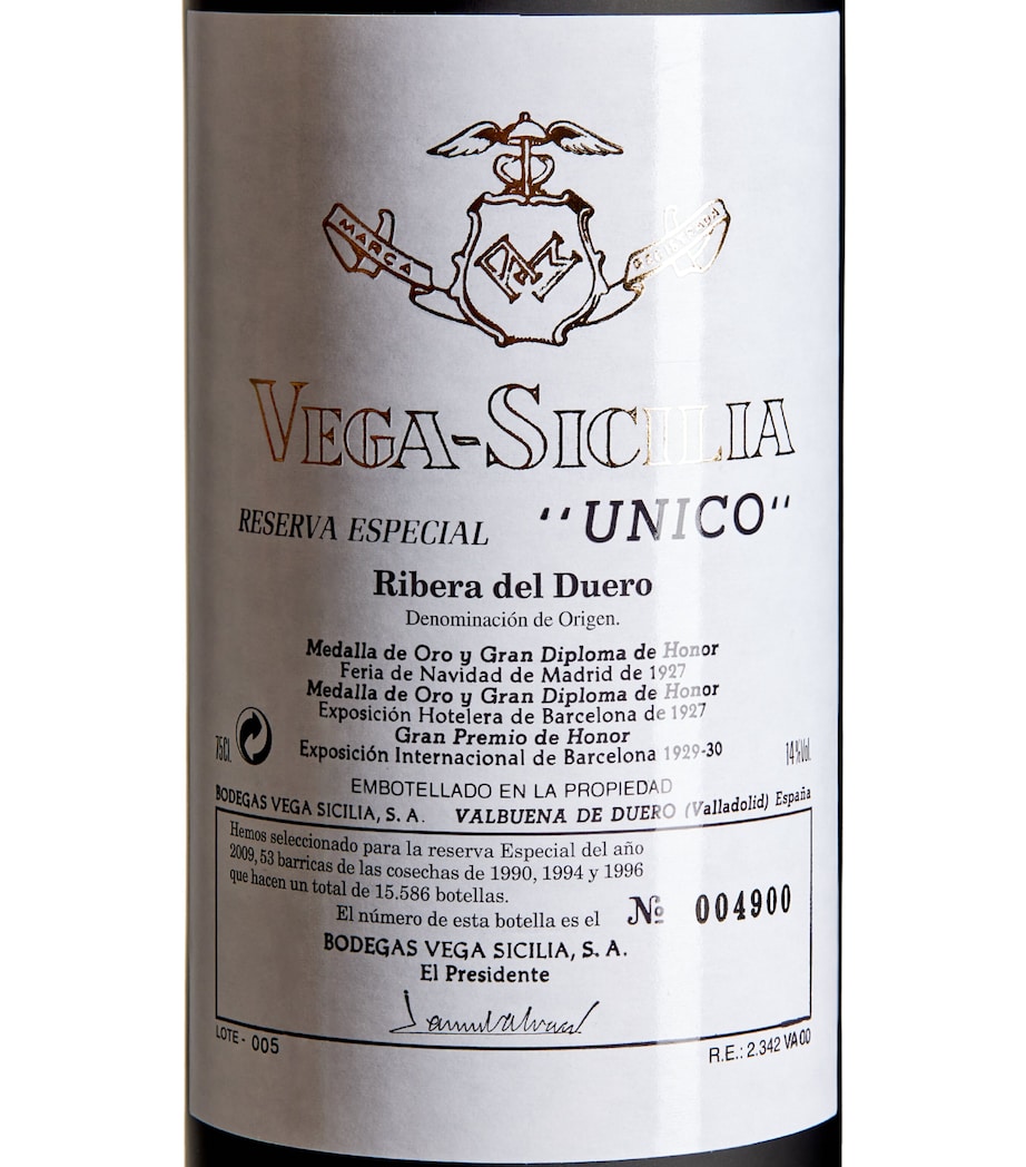 Vega Sicilia Reserva Especial 90 94 96 2009 (75cl) - Ribera del Duero, Spain Image 2
