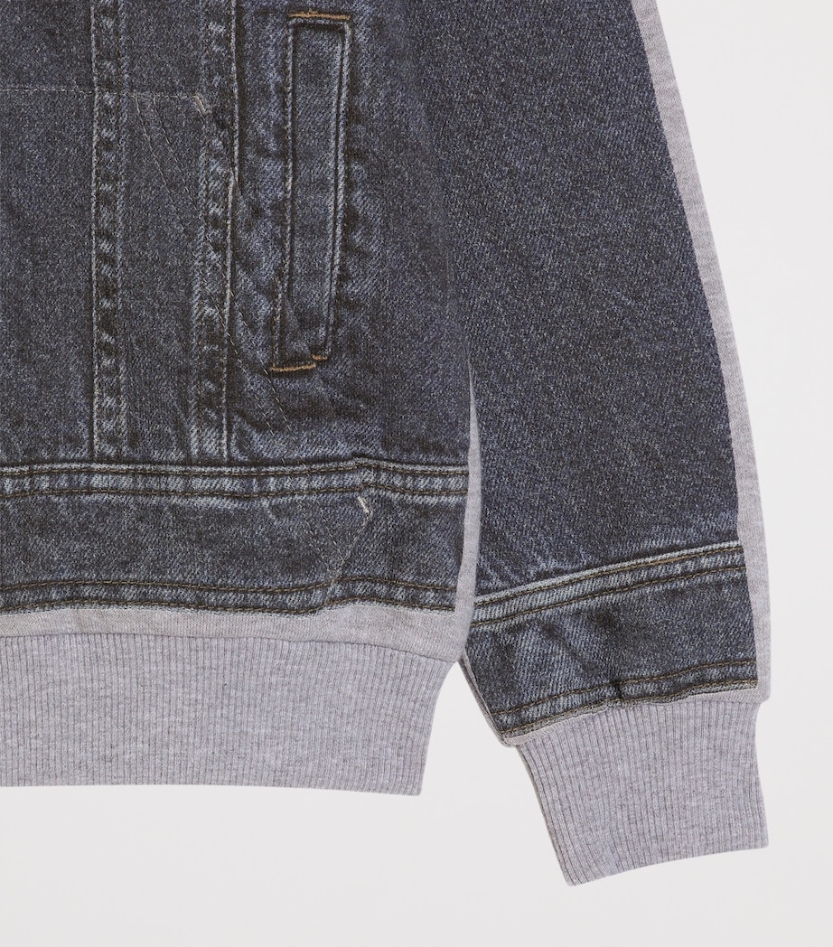 Dolce&Gabbana Kids Denim Print Zip-Up Hoodie (8-12+ Years) Combined Colou Image 4