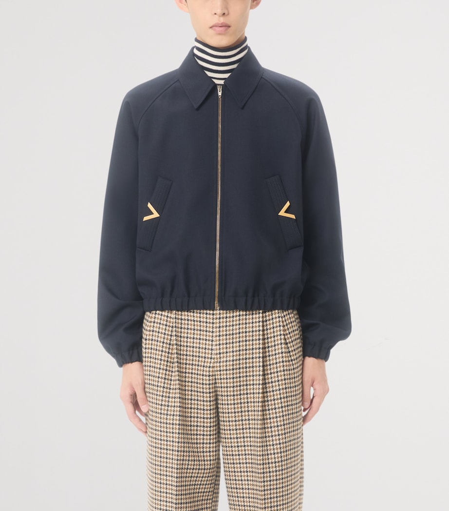 Wool-Blend VLogo Bomber Jacket 598 Image 2