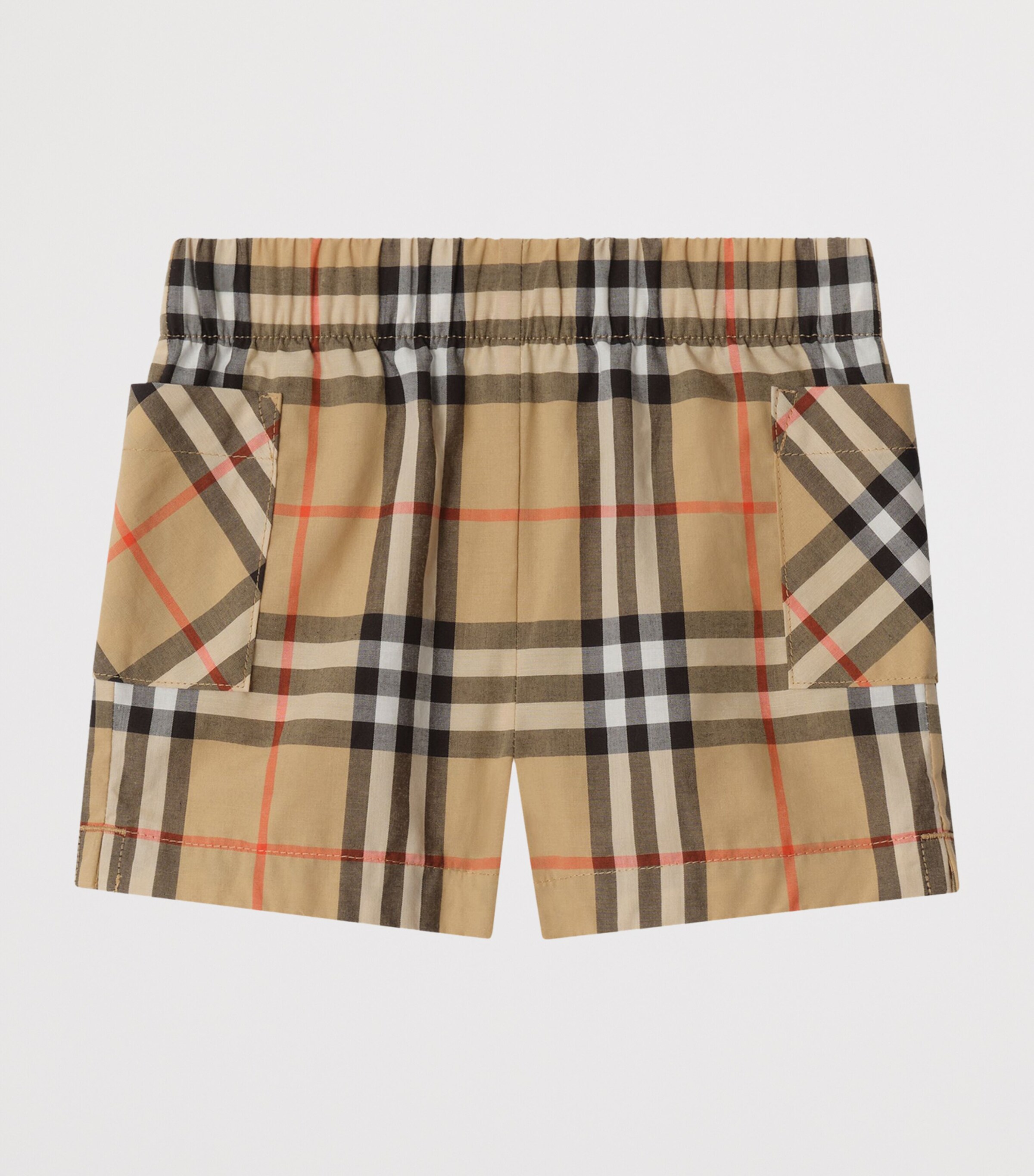 Burberry Kids Cotton Check Shirt and Shorts Set (6-36 Months) Sand Ip Check Image 3