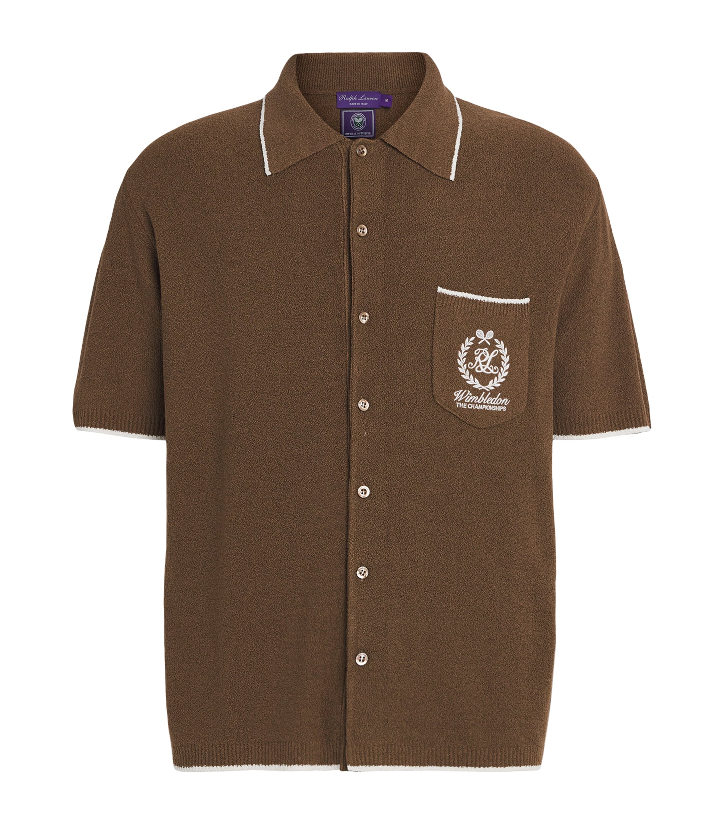 Ralph Lauren Purple Label Brown x Wimbledon Silk-Blend Short