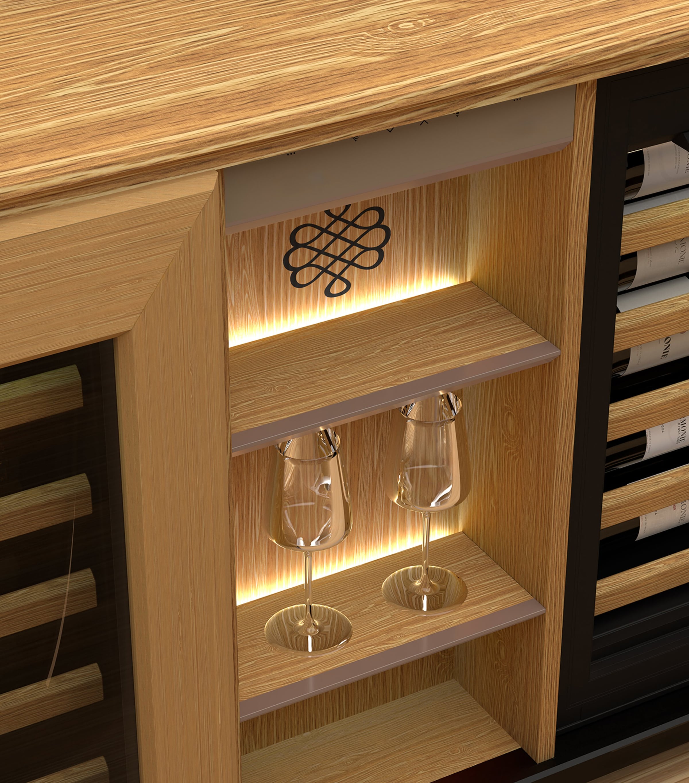 Harmonie Wine Cabinet SMOKED BROWN Image 6