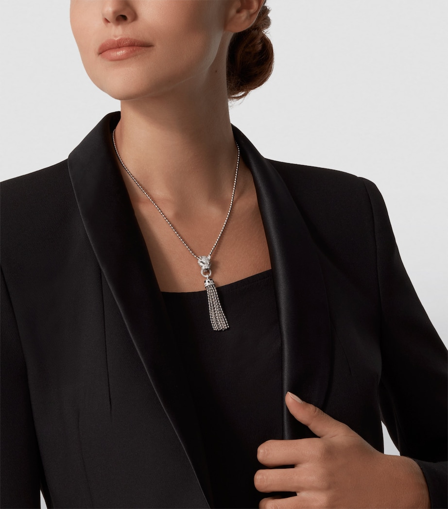 White Gold, Diamond, Tsavorite and Onyx Panthère de Cartier Necklace WHITE GOLD Image 2